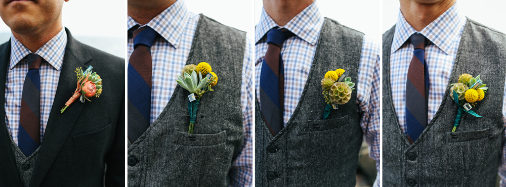 Check out the beer can details in these stylish gentlemens’ bouts. 