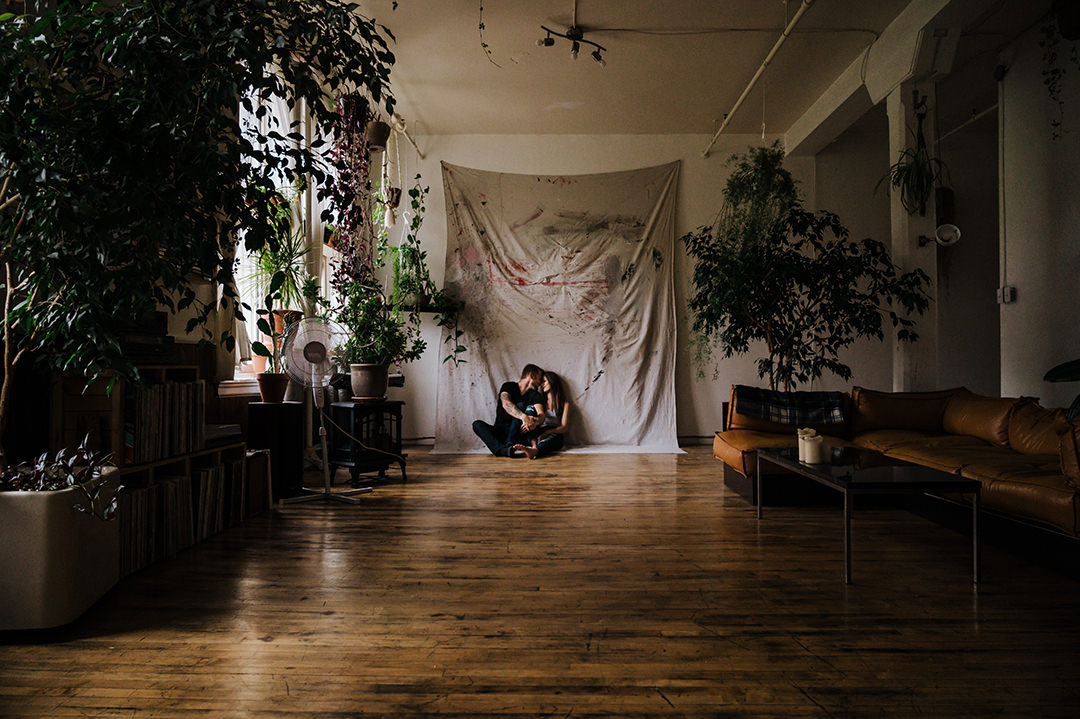 Engagement photos AirBnB Winnipeg