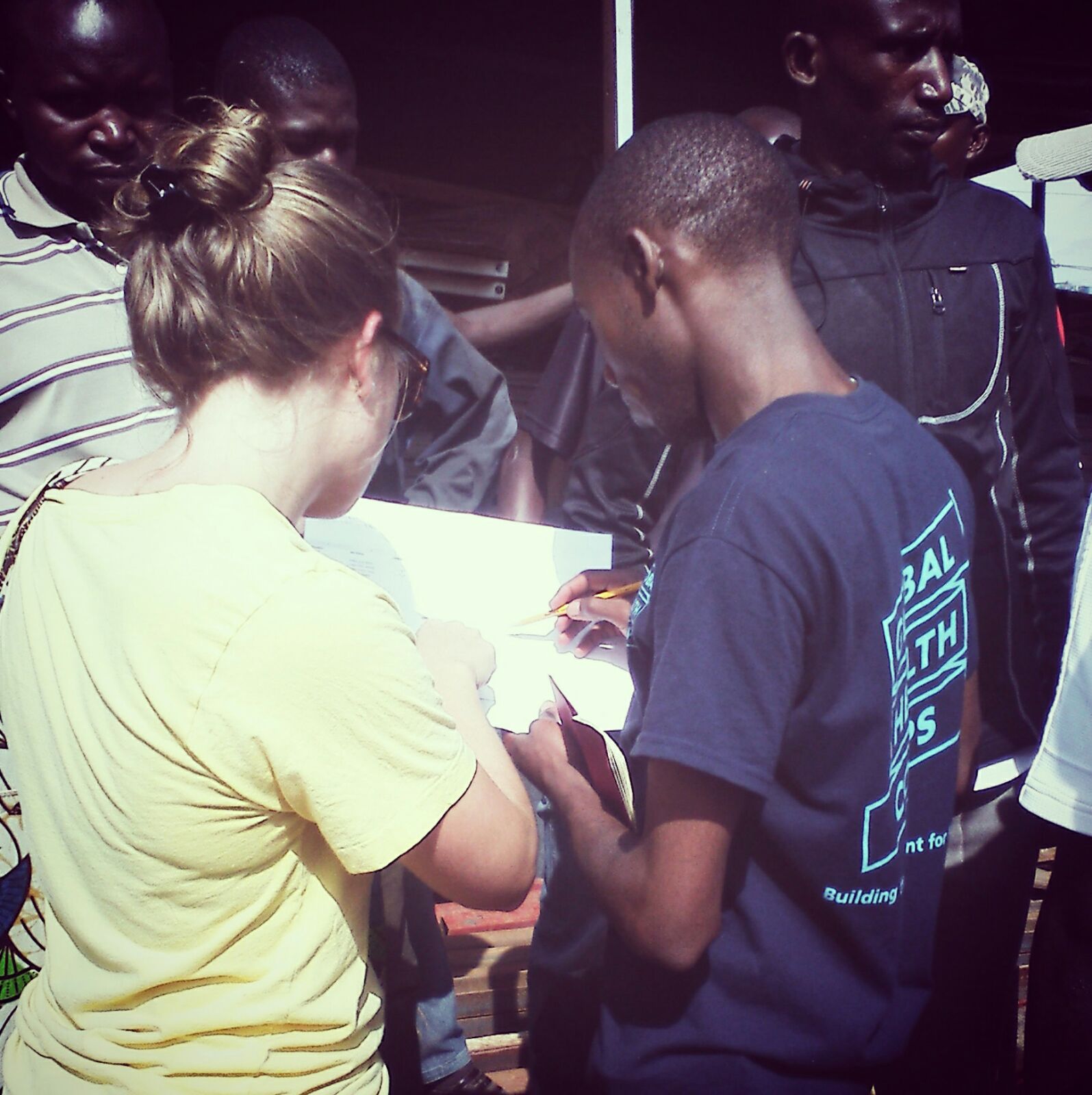 Meg and JP, Global Health Corp Fellows 2014-2015, procuring oven supplies in Kigali.