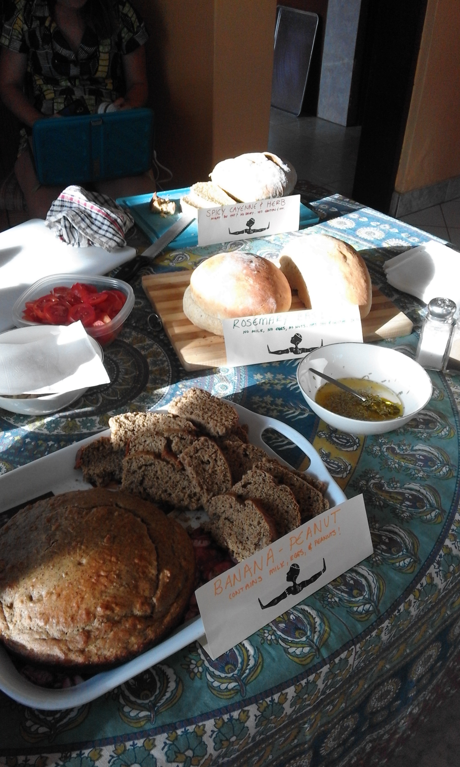 TWB bread selections on display for the MASS appreciation event; MASS Design was instrumental in designing, building, and envisioning the possibilities of a TWB fuel-efficient oven. 