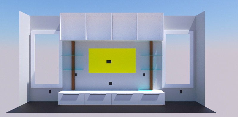 Contemporary Media Center Built-in