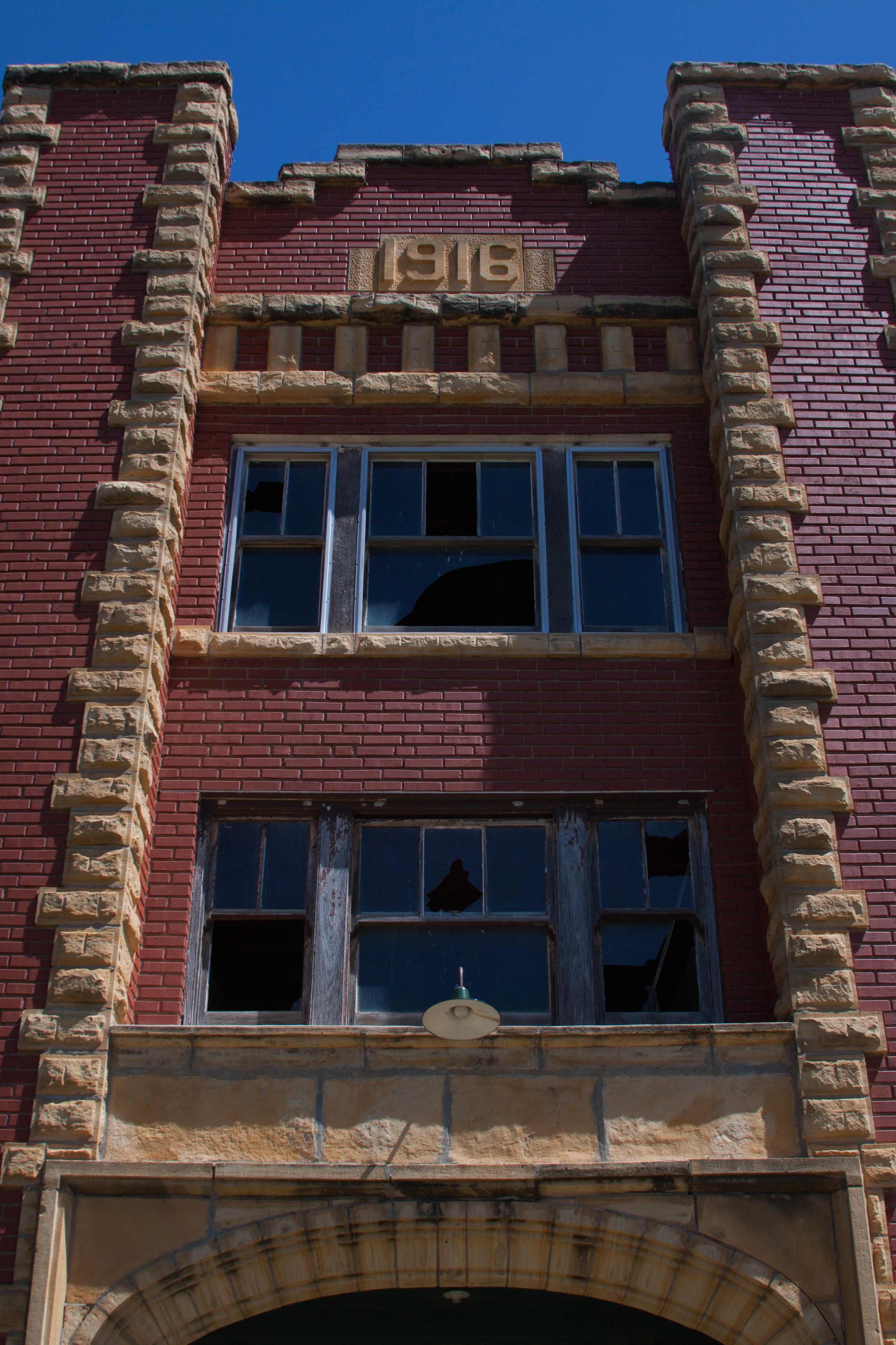 Another view of the old high school in Alexander, Kansas.