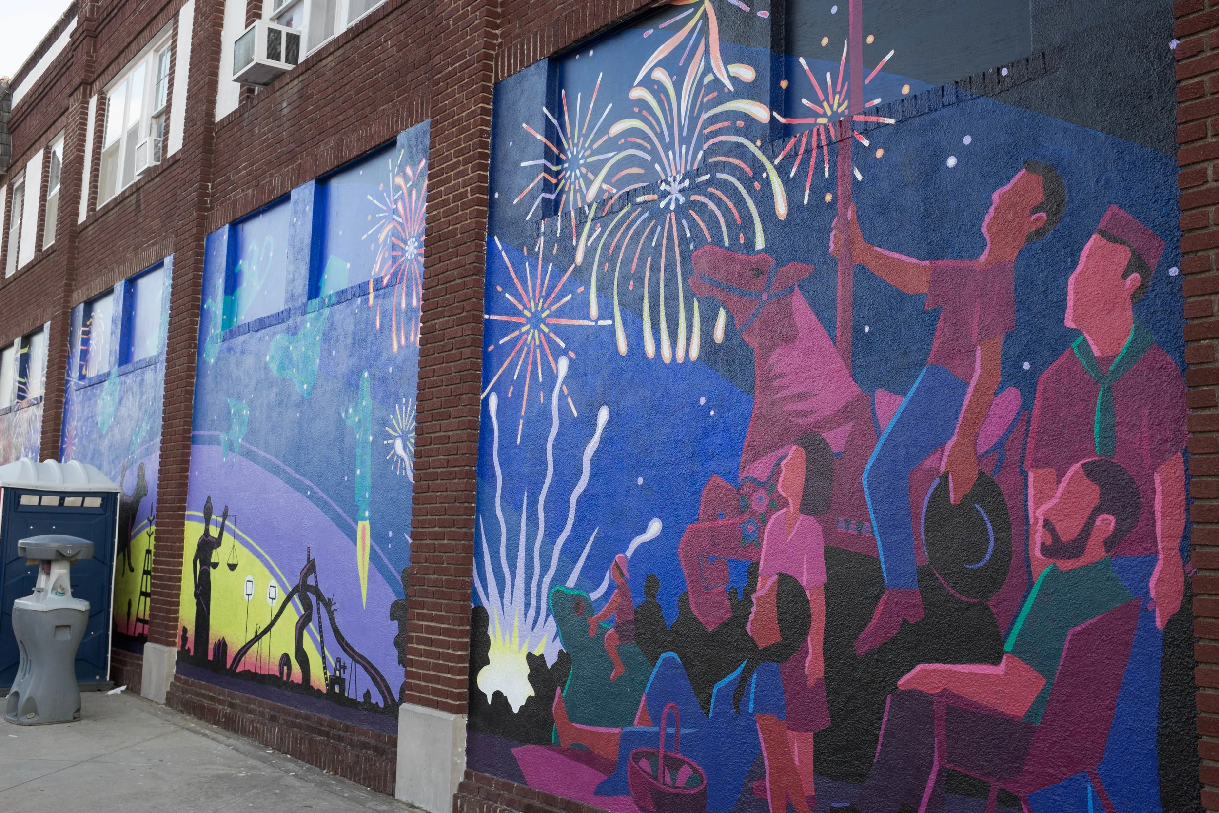 Independence had some great art around the downtown area. This mural caught my eye. 