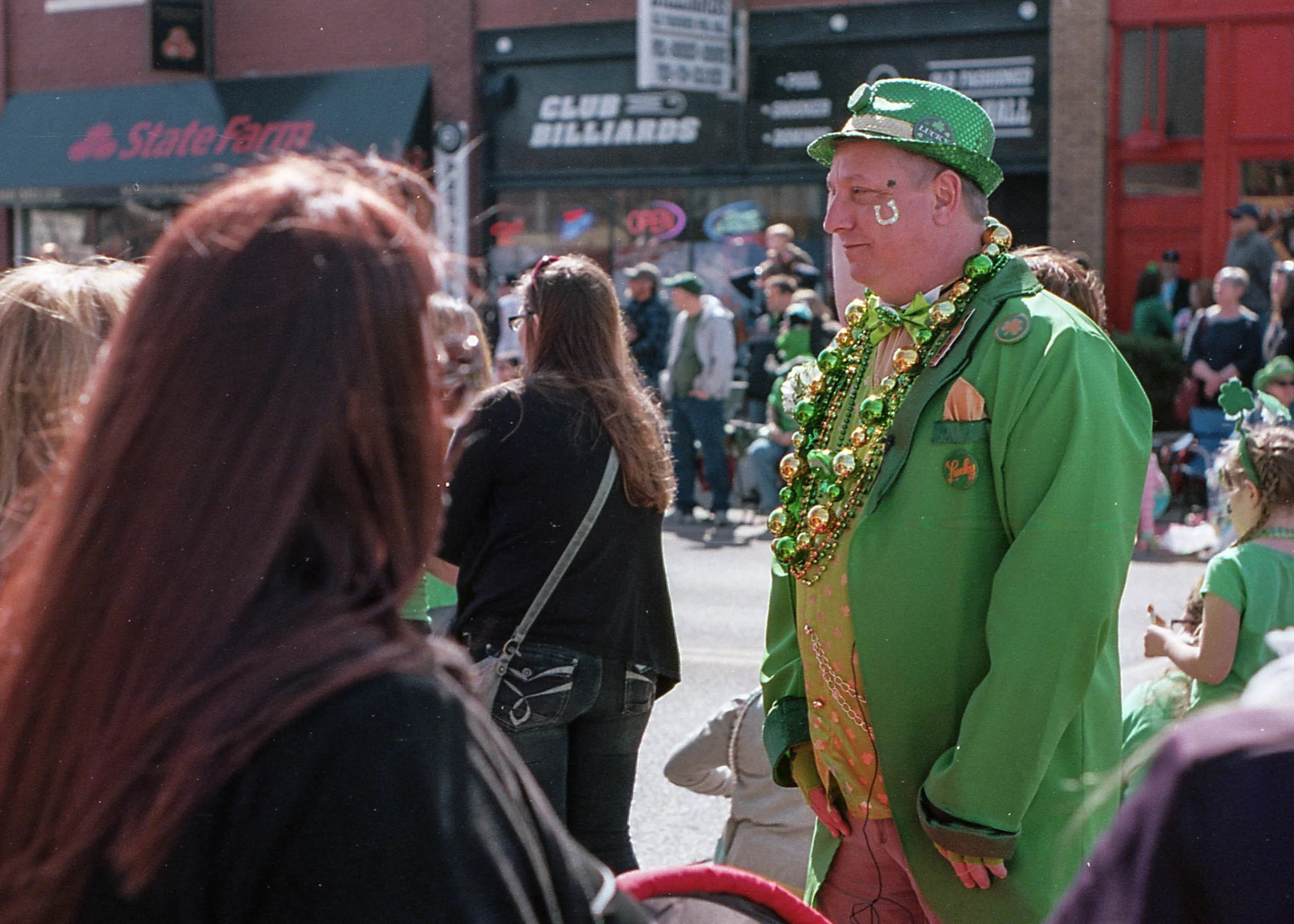 This guy was getting interviewed for one of the local TV stations. 