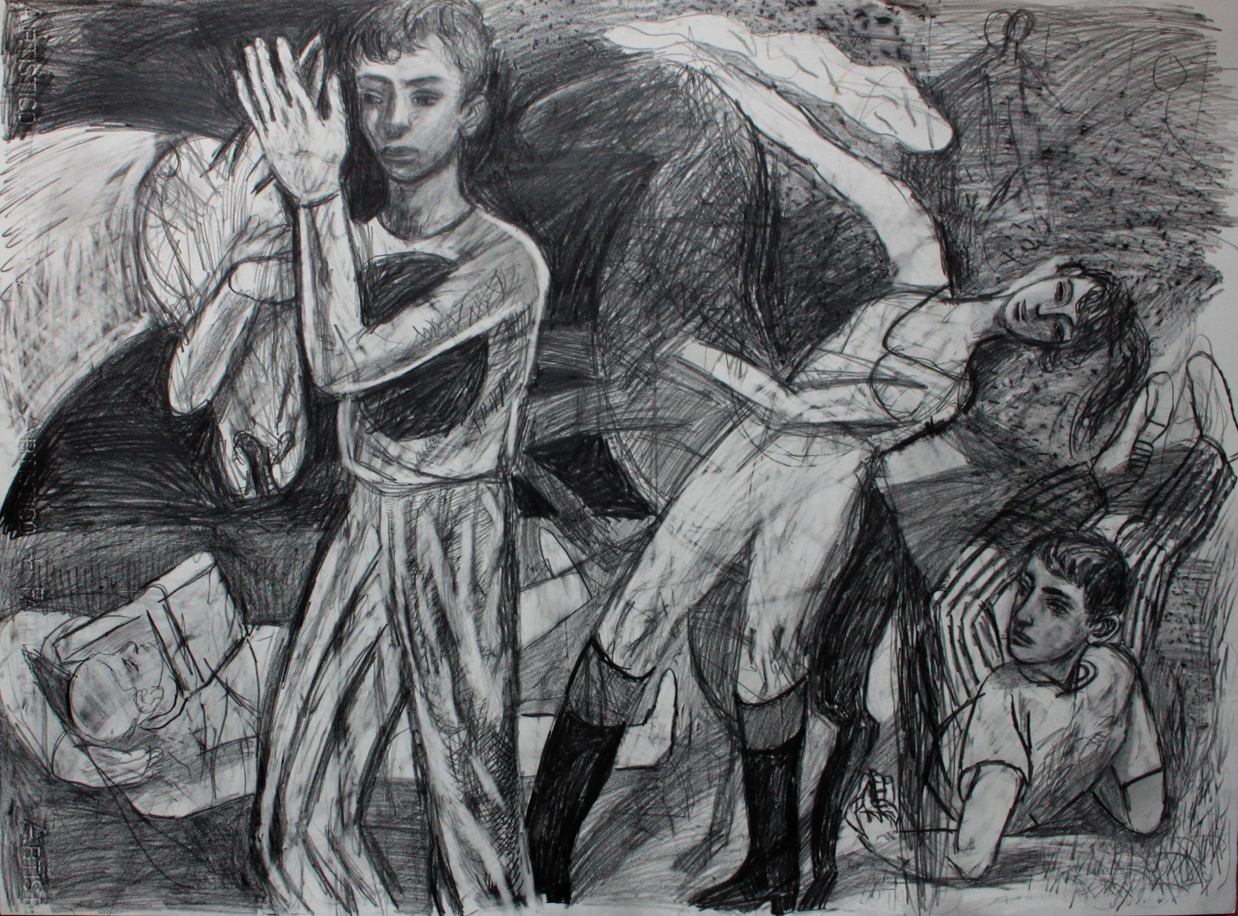 'Fixed' 2015 Pencil on Fabriano hp 76 x 55 cm SOLD