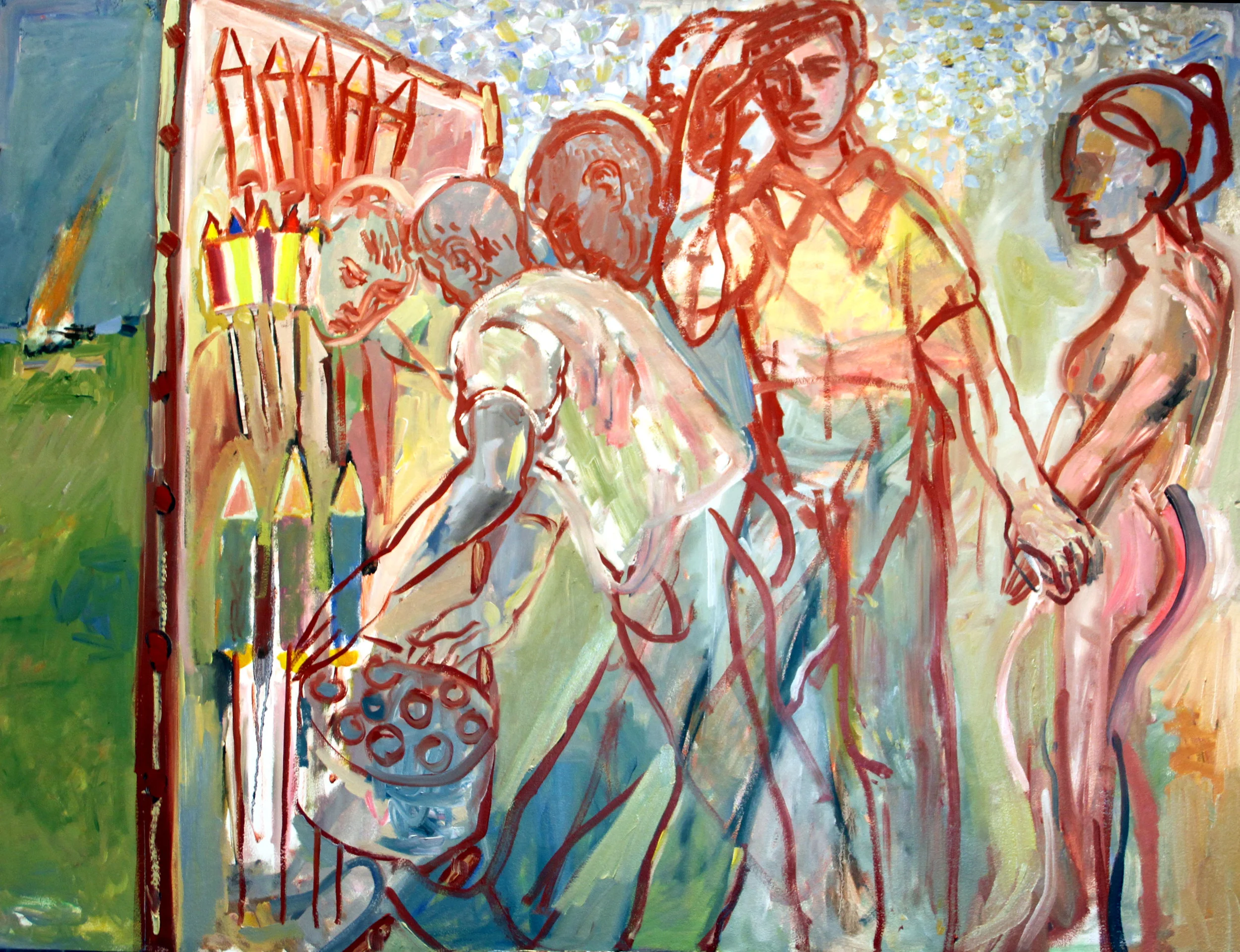 SOLD Oil on Board 970mm x 1240mm.