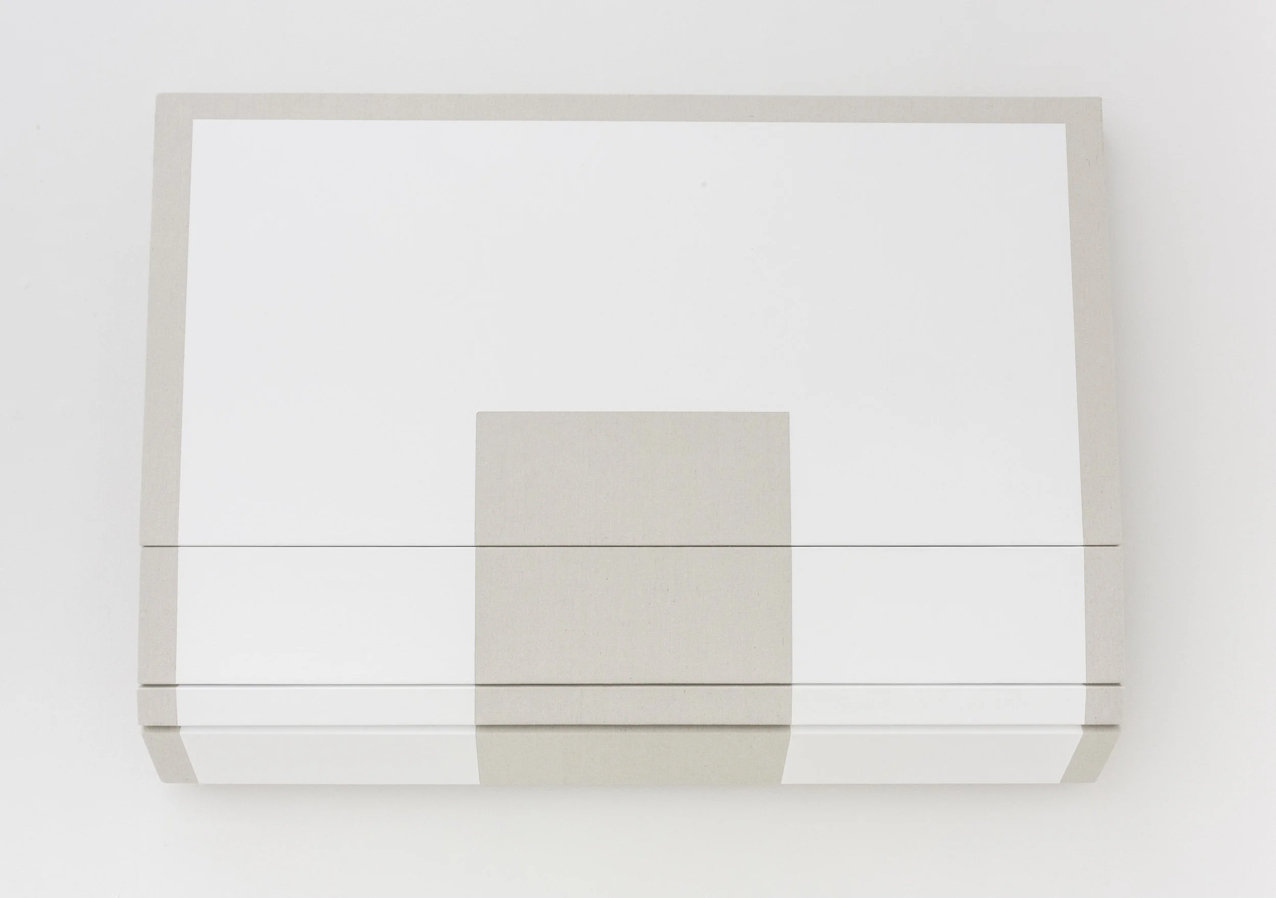 Untitled White Curve - 36.75" x 50" x 6.5" Drop cloth & paint over wood