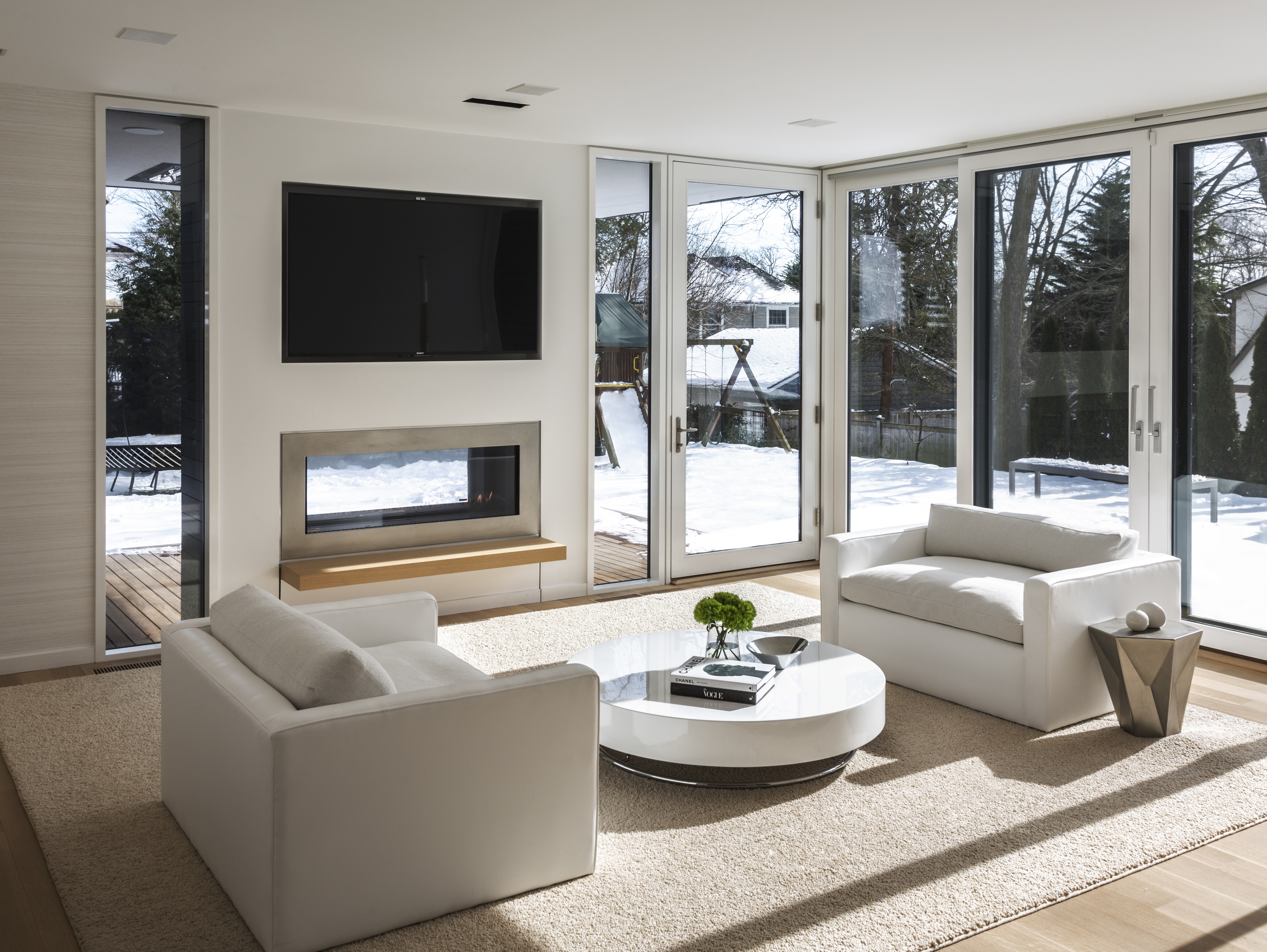 Unique custom luxury modern addition living room