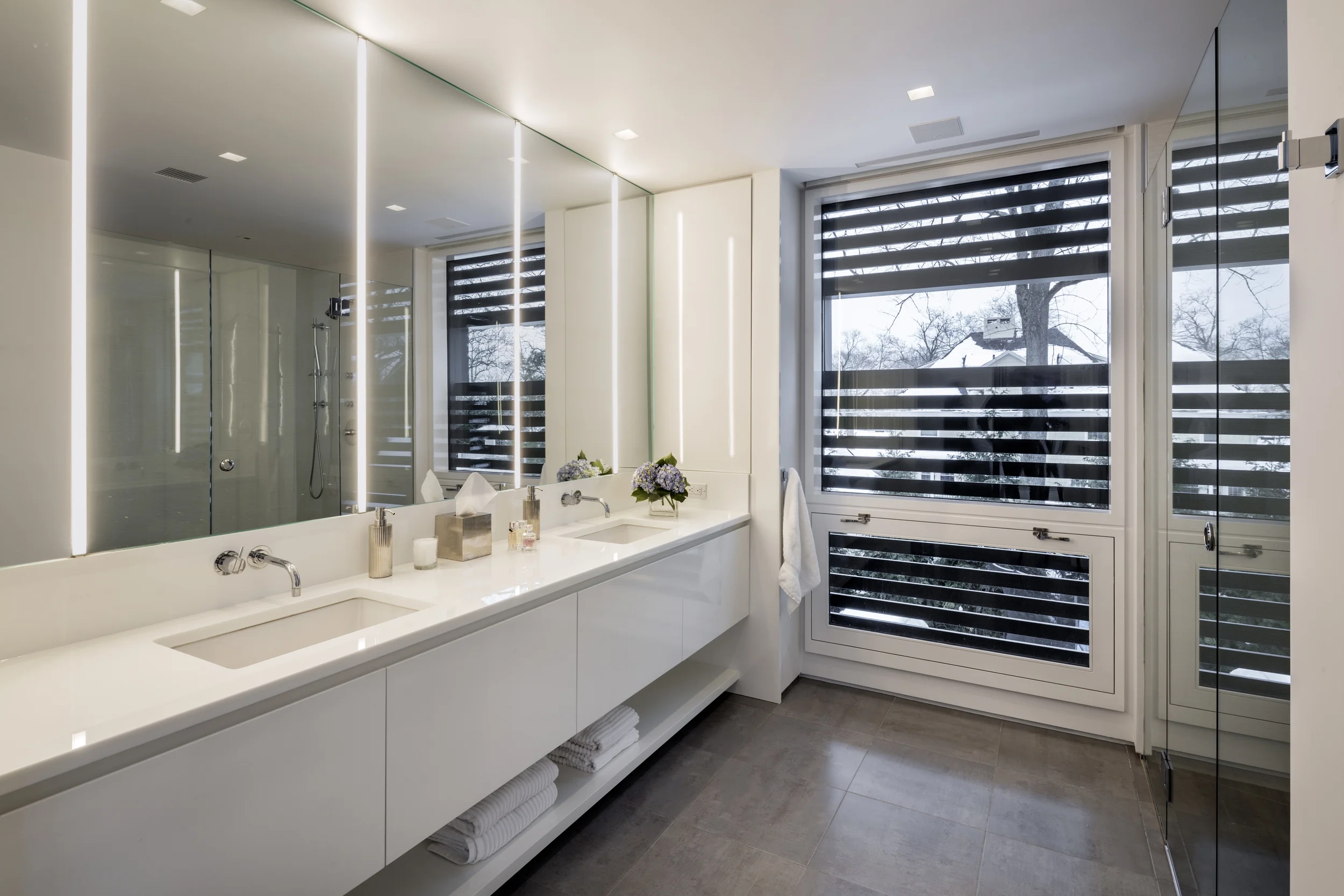 Incredible luxury custom white bathroom