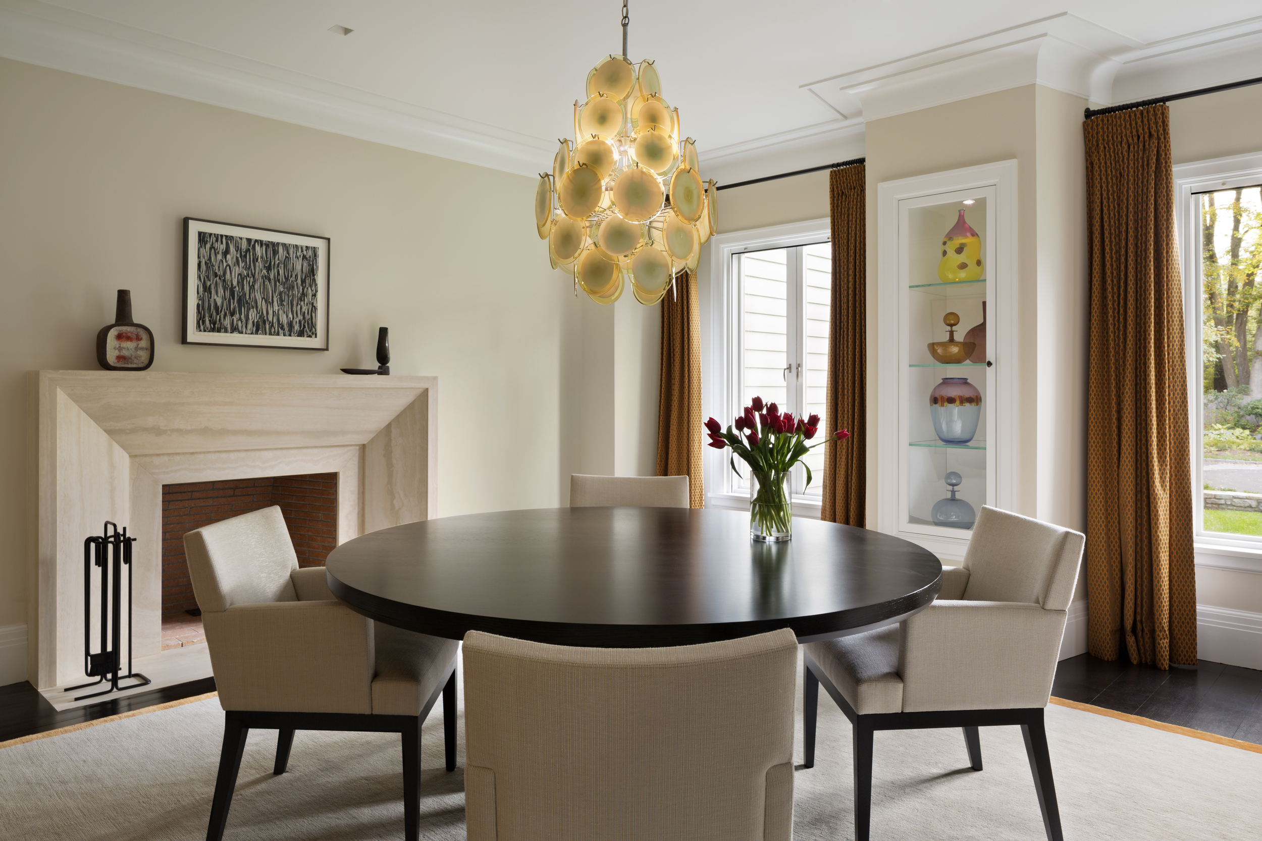 perfect new england dining room in traditional custom luxury house