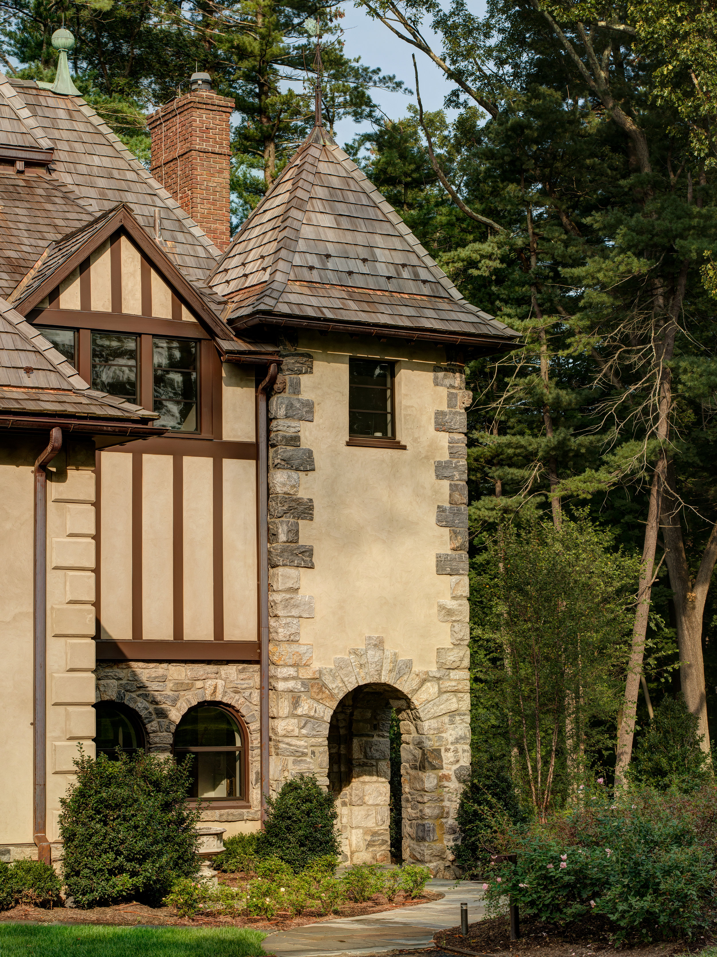 tudor style belfry bell tower restoration project