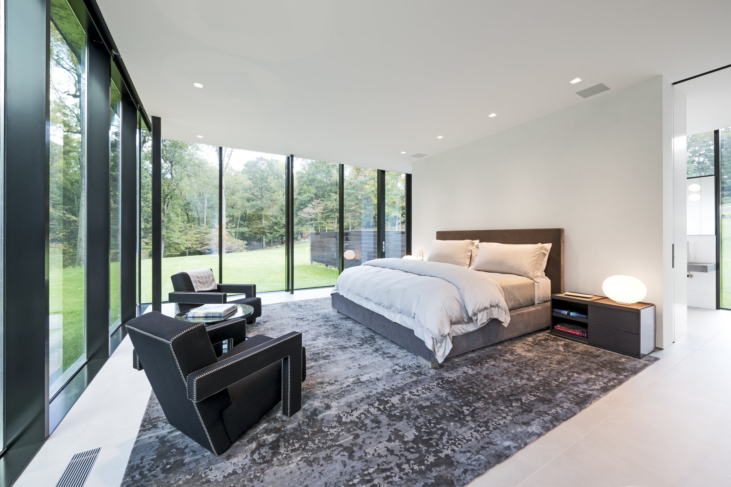 Open modern luxury bedroom interior design