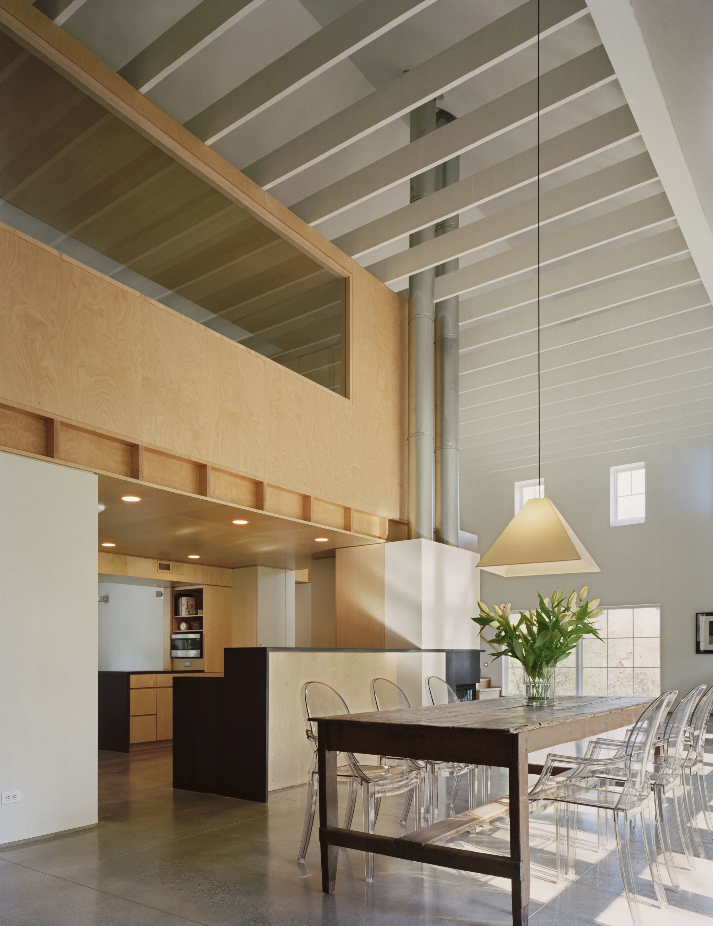 large bright dining room open