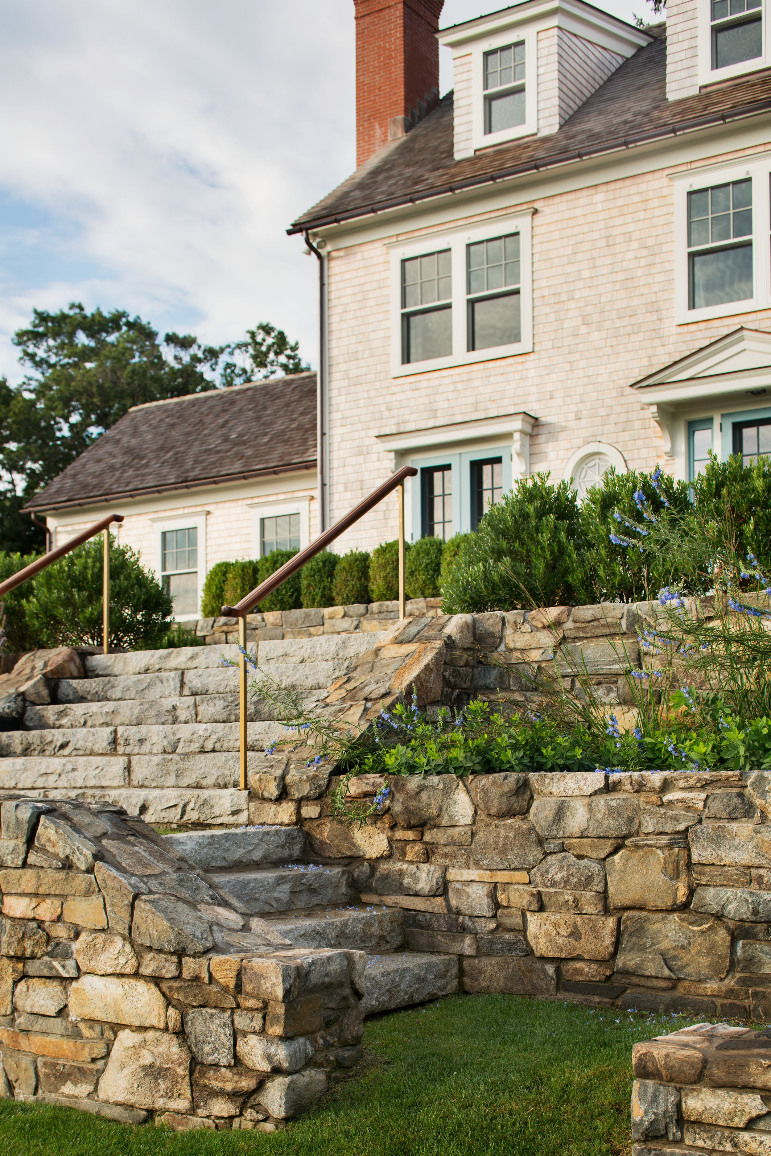 rock walls and stone staircase 