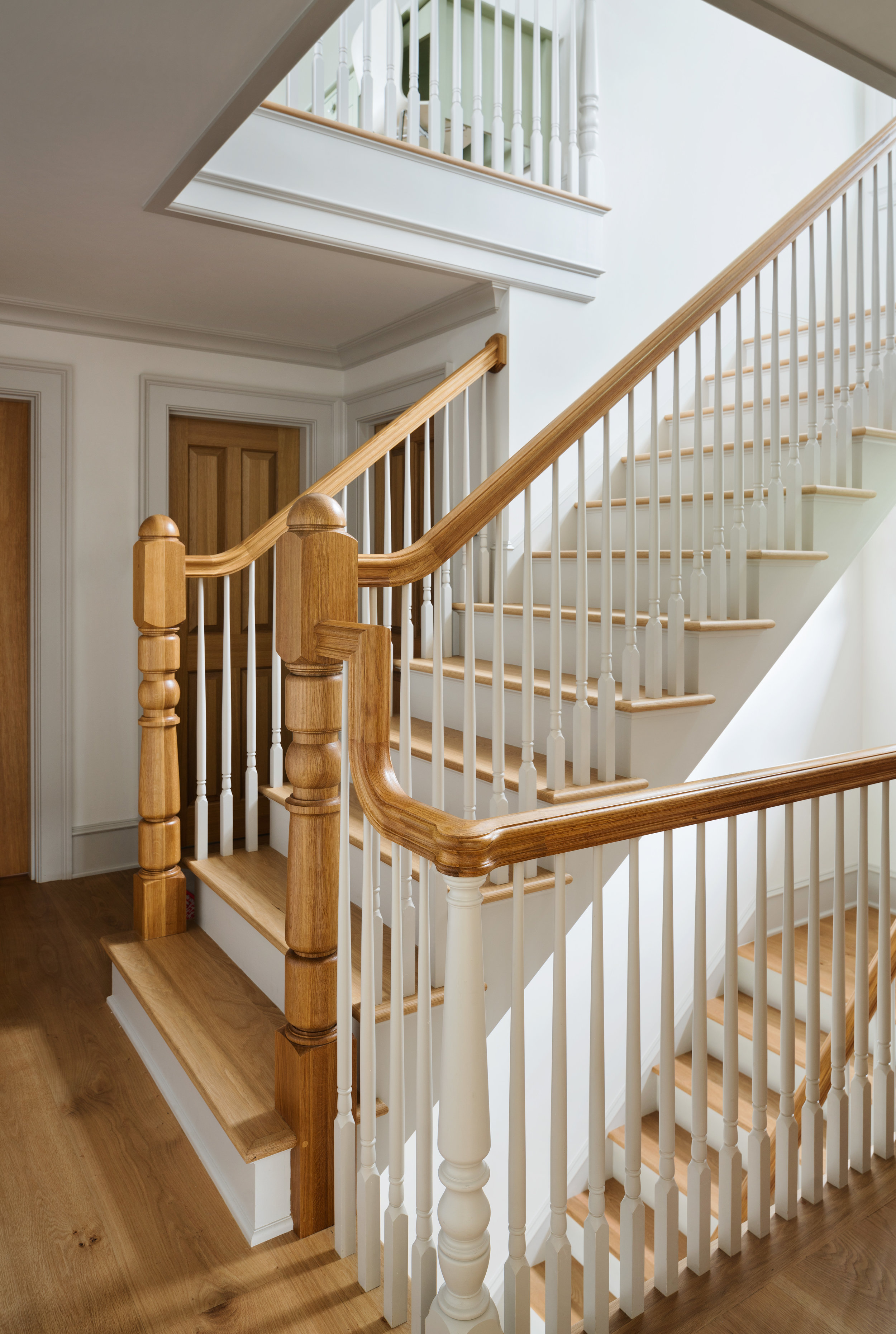 wood staircase colonial traditional 