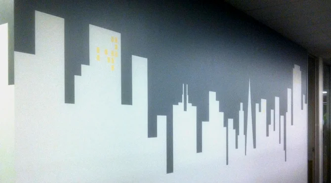 New graphic theme implemented throughout building.