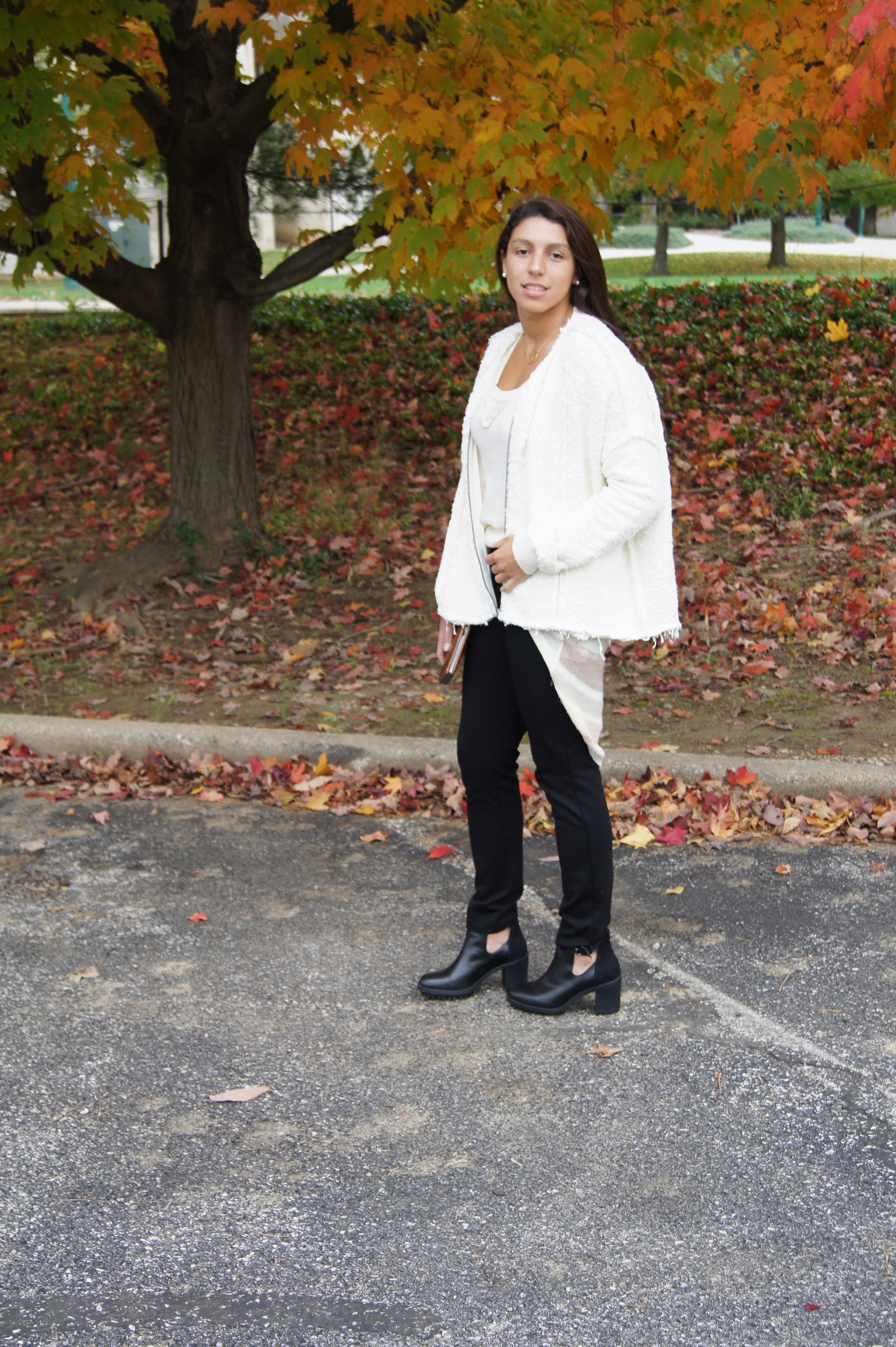 I absolutely had to have this jacket when I saw it in their Greenwich store! The jacket is somewhat avant garde, which is what drew me in. The texture is also a great feature to this piece of outerwear. It has a clean look, but at the same time, brings a little attitude and coolness to the look. 