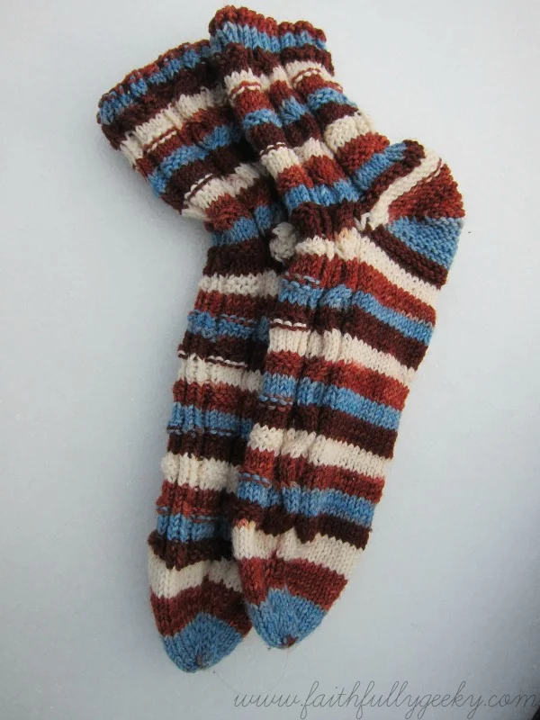 Desert Vista Dyeworks Viso, Russia in Winter Spoilers Socks by CC Almon