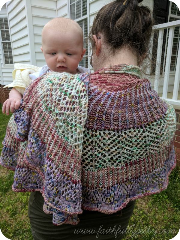 Color A: Gracelynn Wool , Happee Birthday Color B: random stash I can't remember Color C: Spun Right Round , Fairies Wear Big Boots