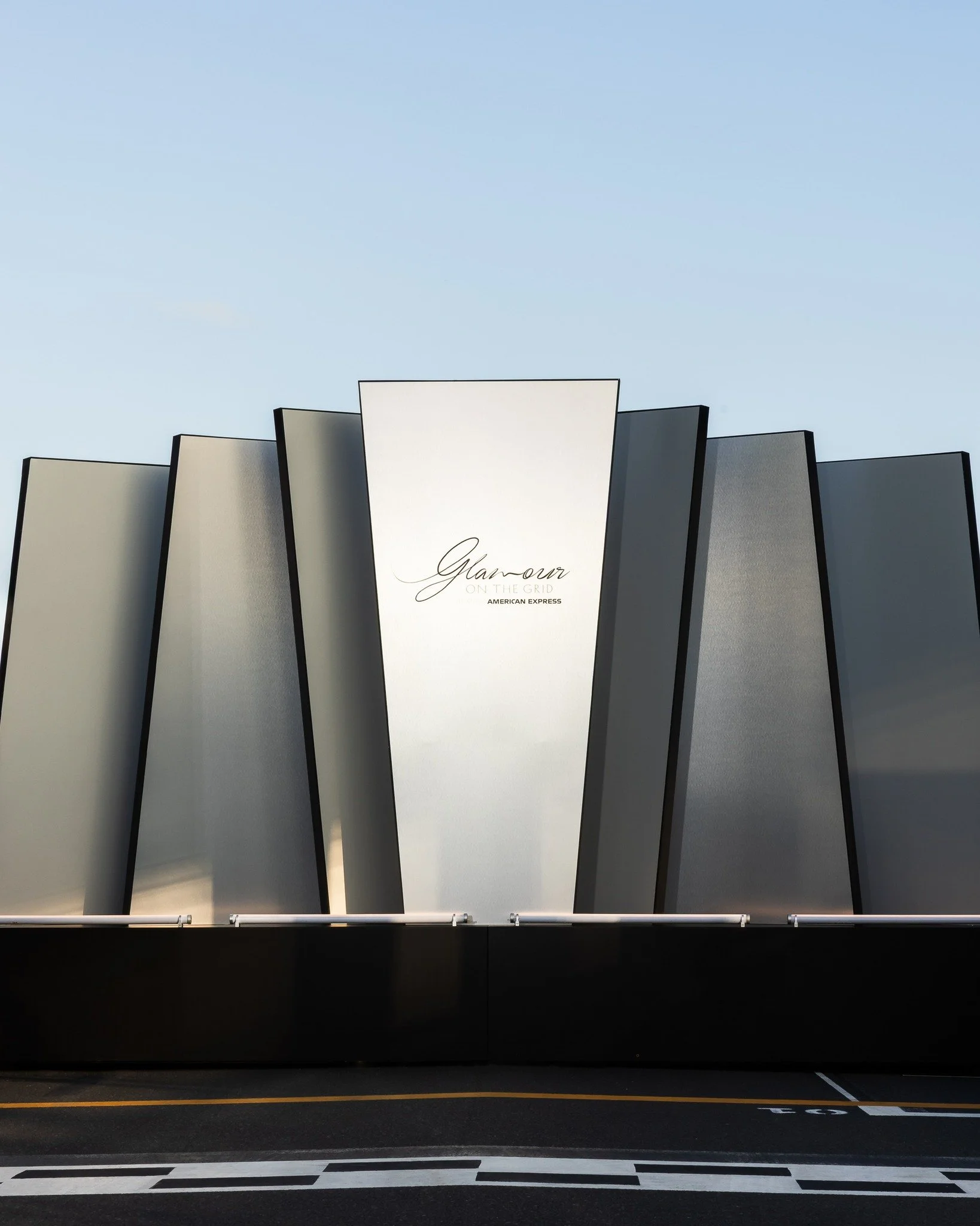 Glamour on the Grid 🪩 🏁 working with @twenty3group showcasing this year's precious metals theme with mirrored plinths, counters, dj booth and stage backdrop 🩶 

#ausgp #gotg #withamex #F1 #grandprix