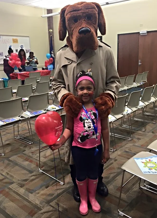McGruff and Lyric Joseph for the 1st annual Child Abuse Awareness event