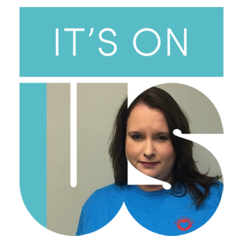 Rachel Gremillion, the Intake Specialist takes the #ItsOnUs pledge