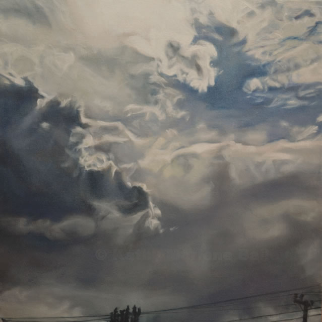 Powers In Heaven and Earth, Glaze Oil on Canvas Panel, 24"x24"