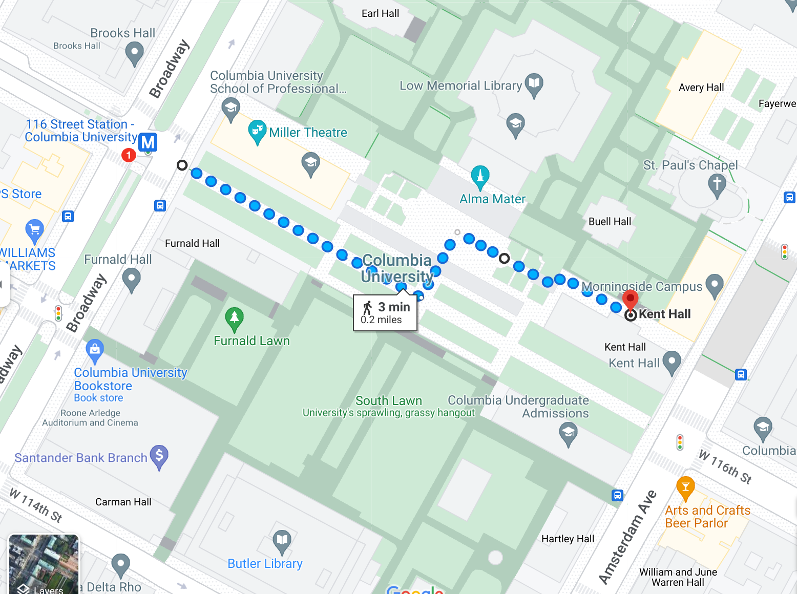 Columbia University Campus Map