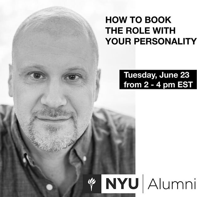 Tisch alumnus and celebrity acting coach Joseph Pearlman is hosting a live Zoom event for NYU Alumni today in collaboration with New York University&rsquo;s Tisch School of the Arts (@nyutisch). The audition doesn&rsquo;t begin when you start acting.