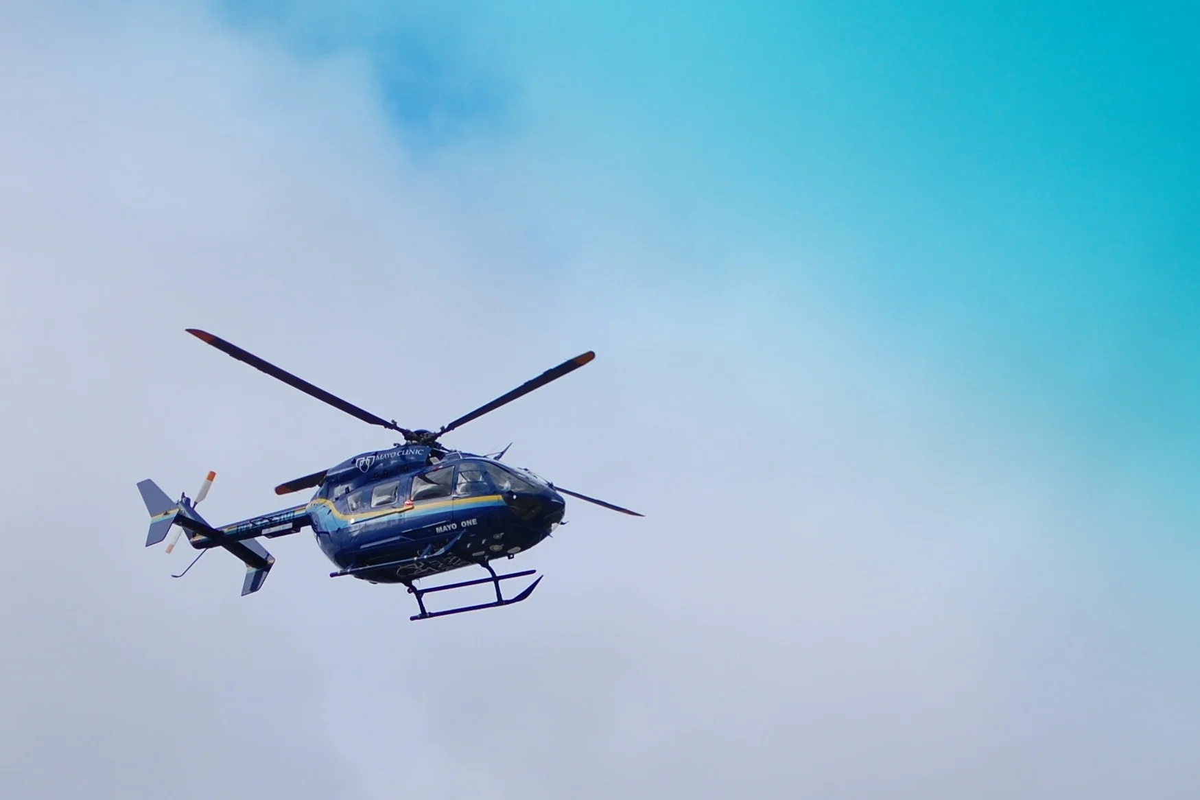 Two injured after child turns on Mayo Clinic helicopter at air show