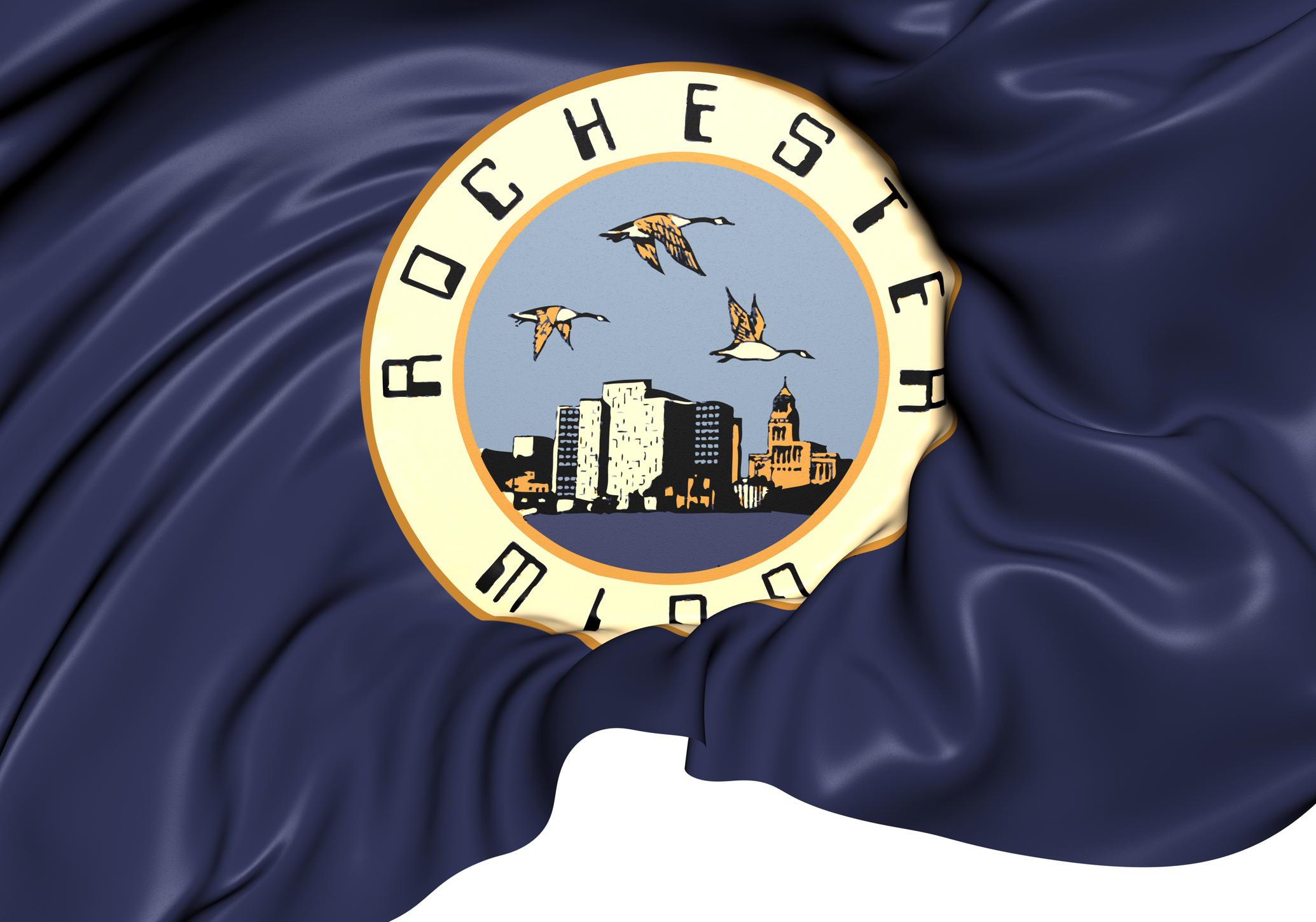 Rochester’s current flag, first introduced in 1980