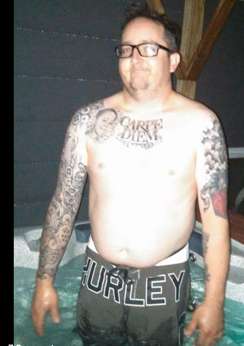 Photo of Michael four years ago, around the time he experienced health problems