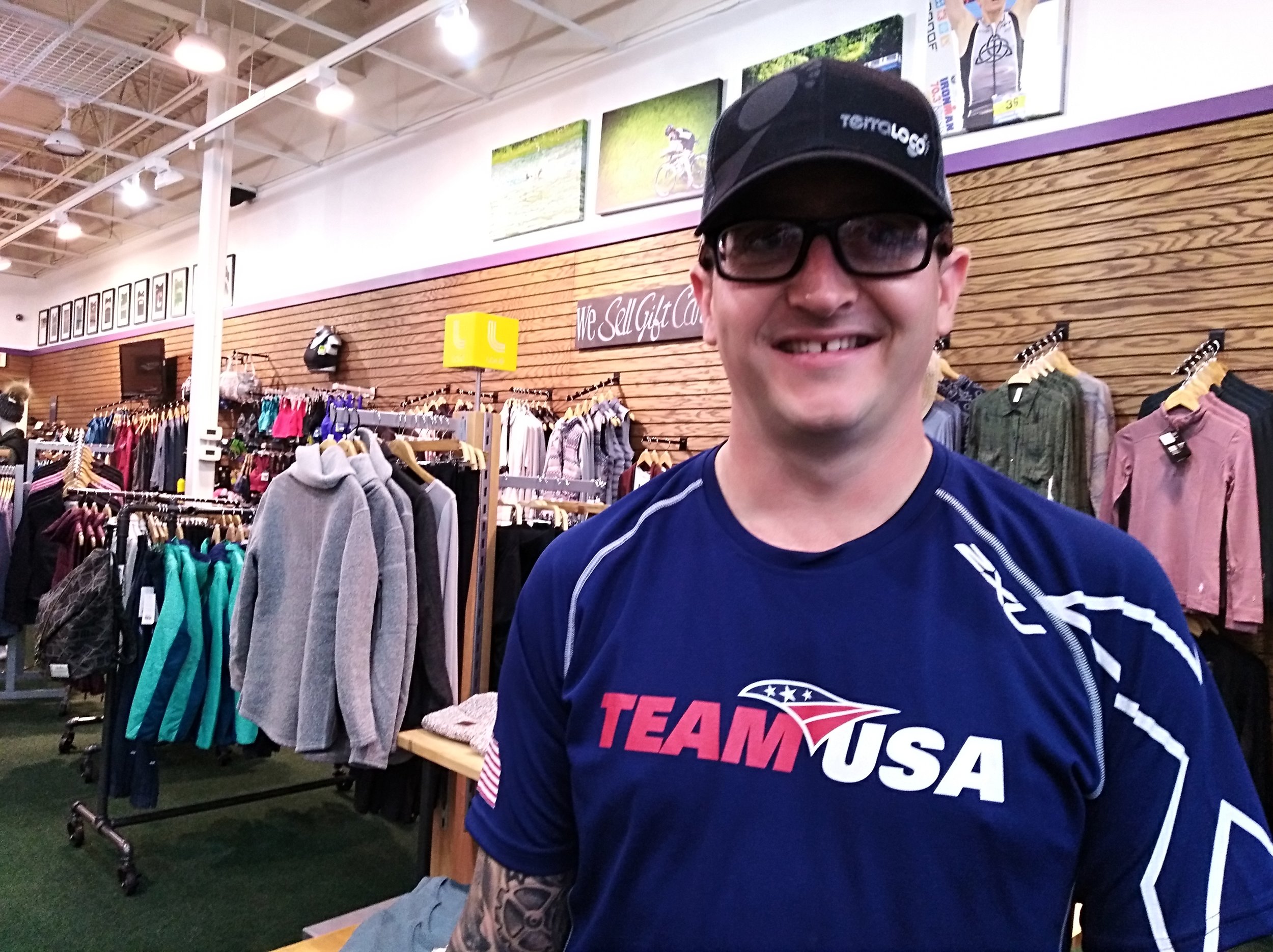 Michael is now a brand ambassador for TerraLoco sports shop in Rochester