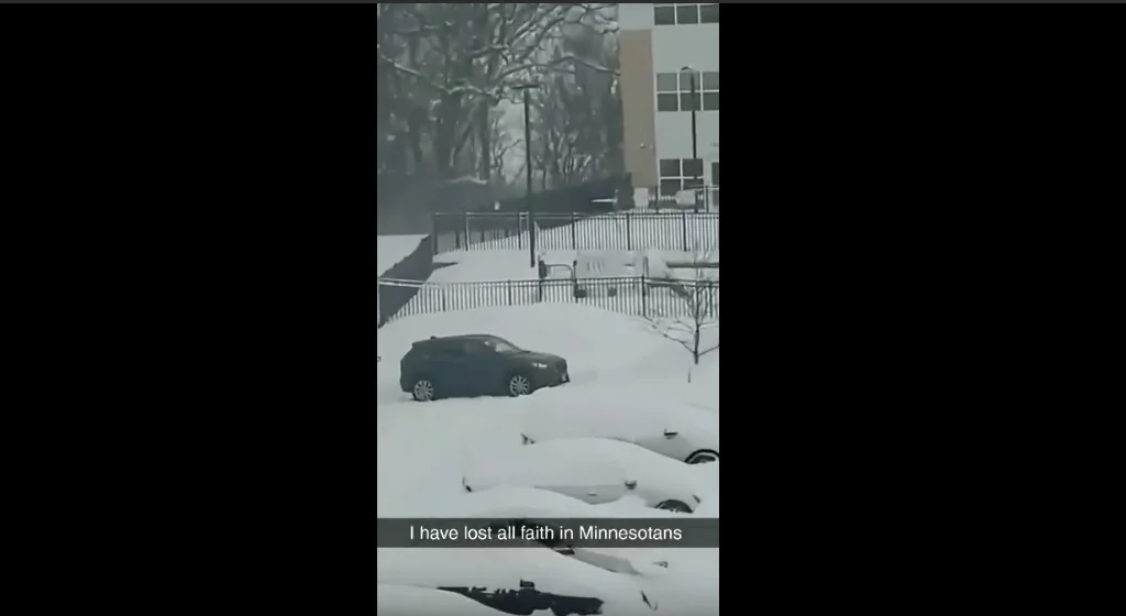 Watch: Viral video shows vehicles getting stuck in a Rochester parking lot