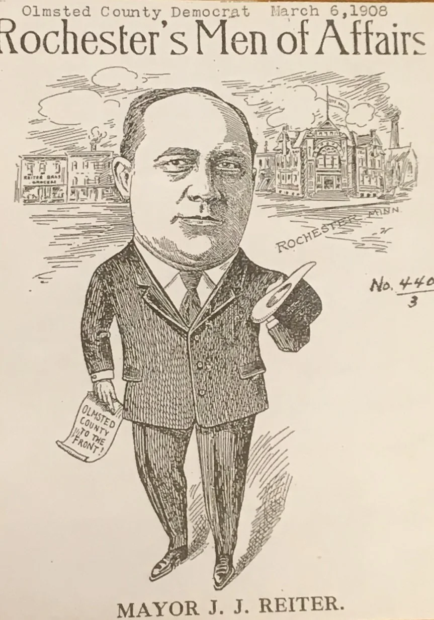 Mayor Reiter on the cover of the now-defunct Olmsted County Democrat