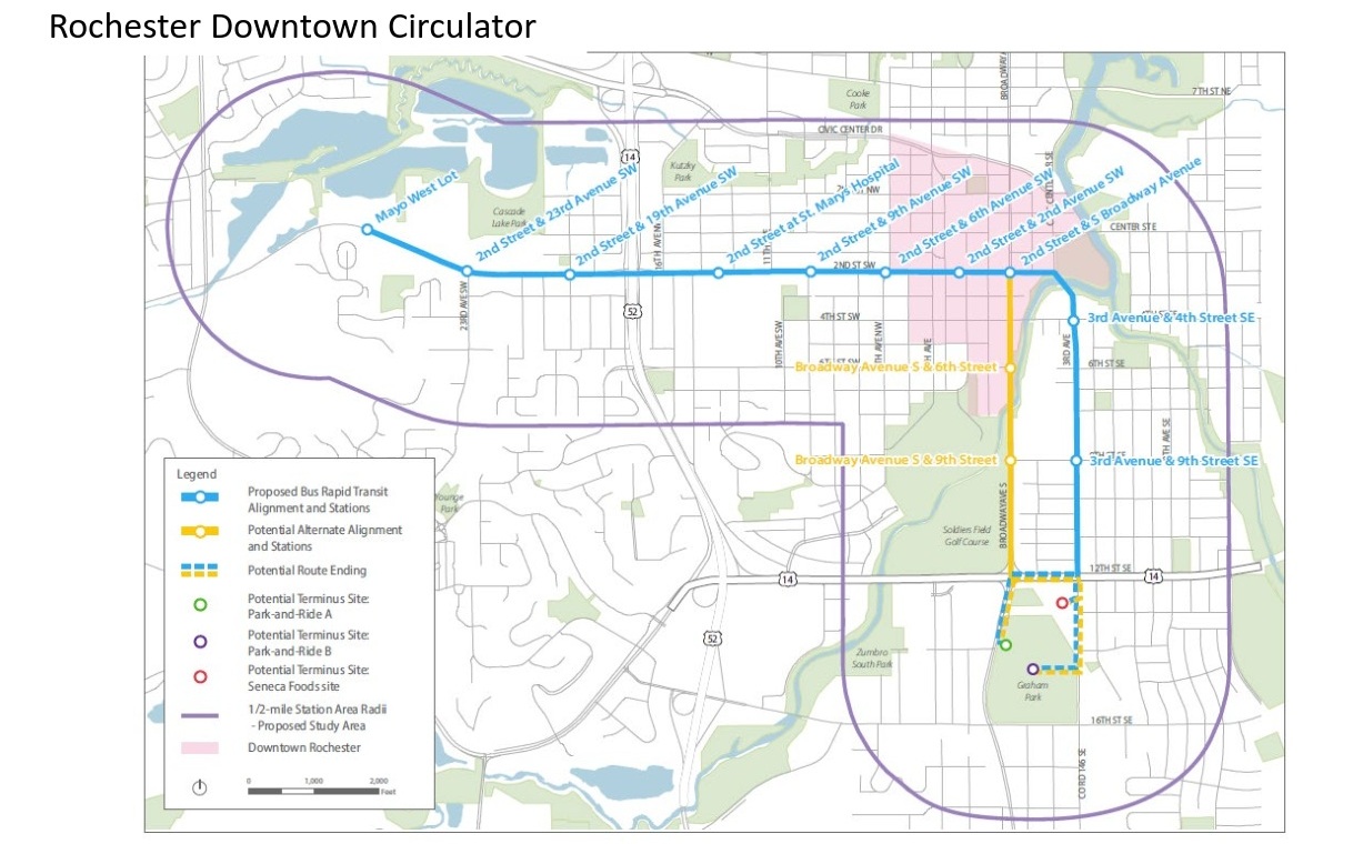 Proposed circulator route / DMC planning documents