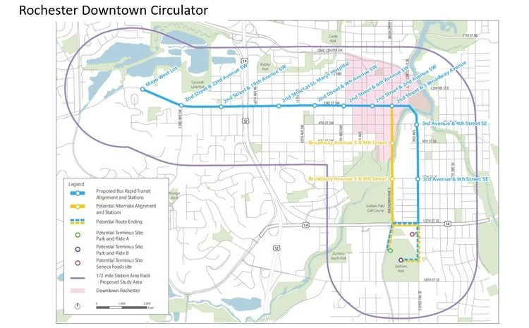 Proposed circulator route / DMC planning documents