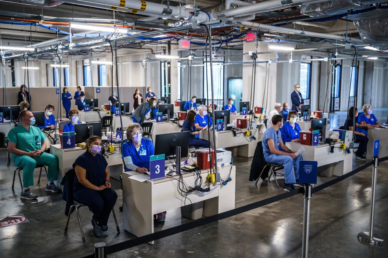 Frontline health care workers become the first in Rochester to receive the vaccine