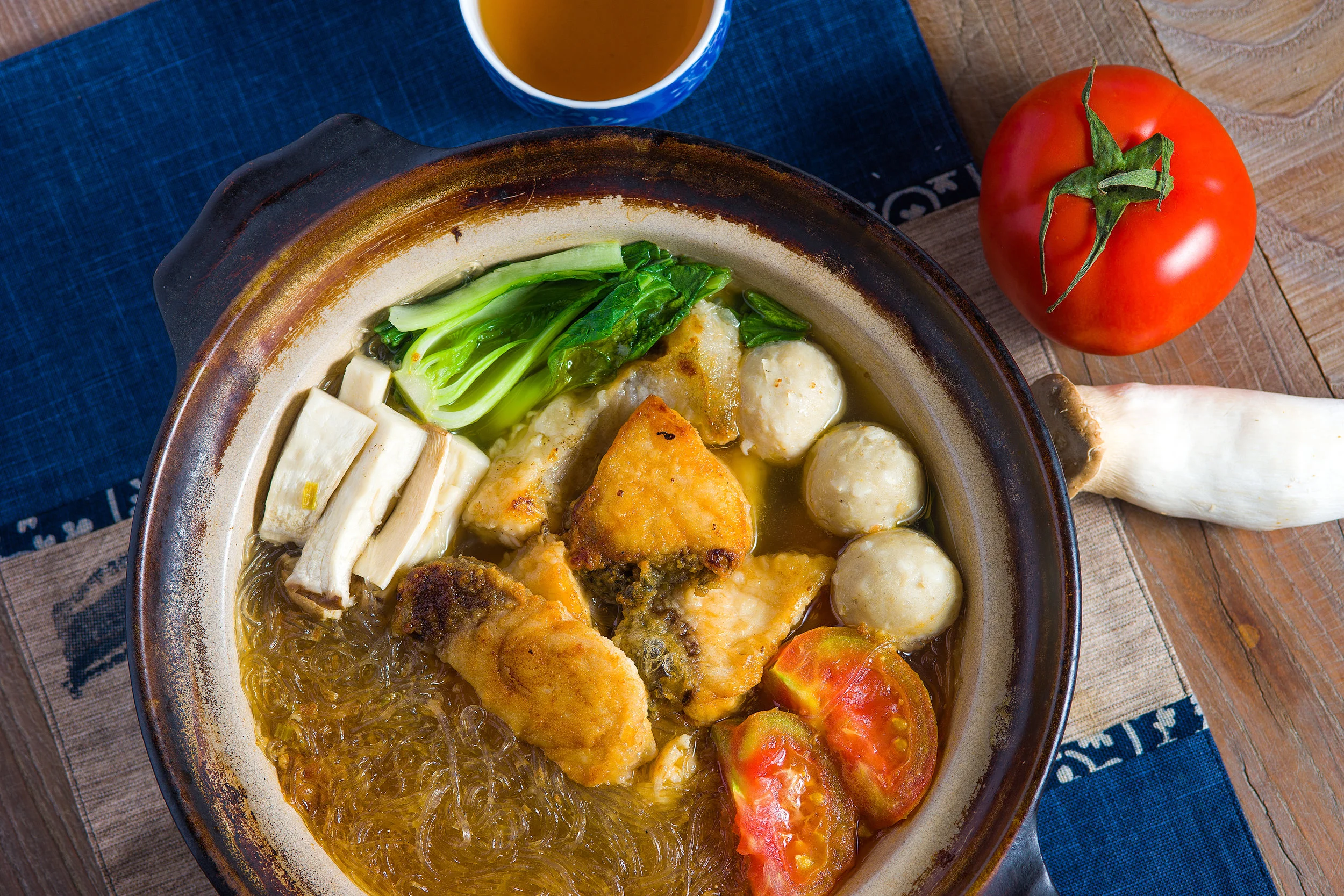 創意美食影像：烏鰡冬粉煲