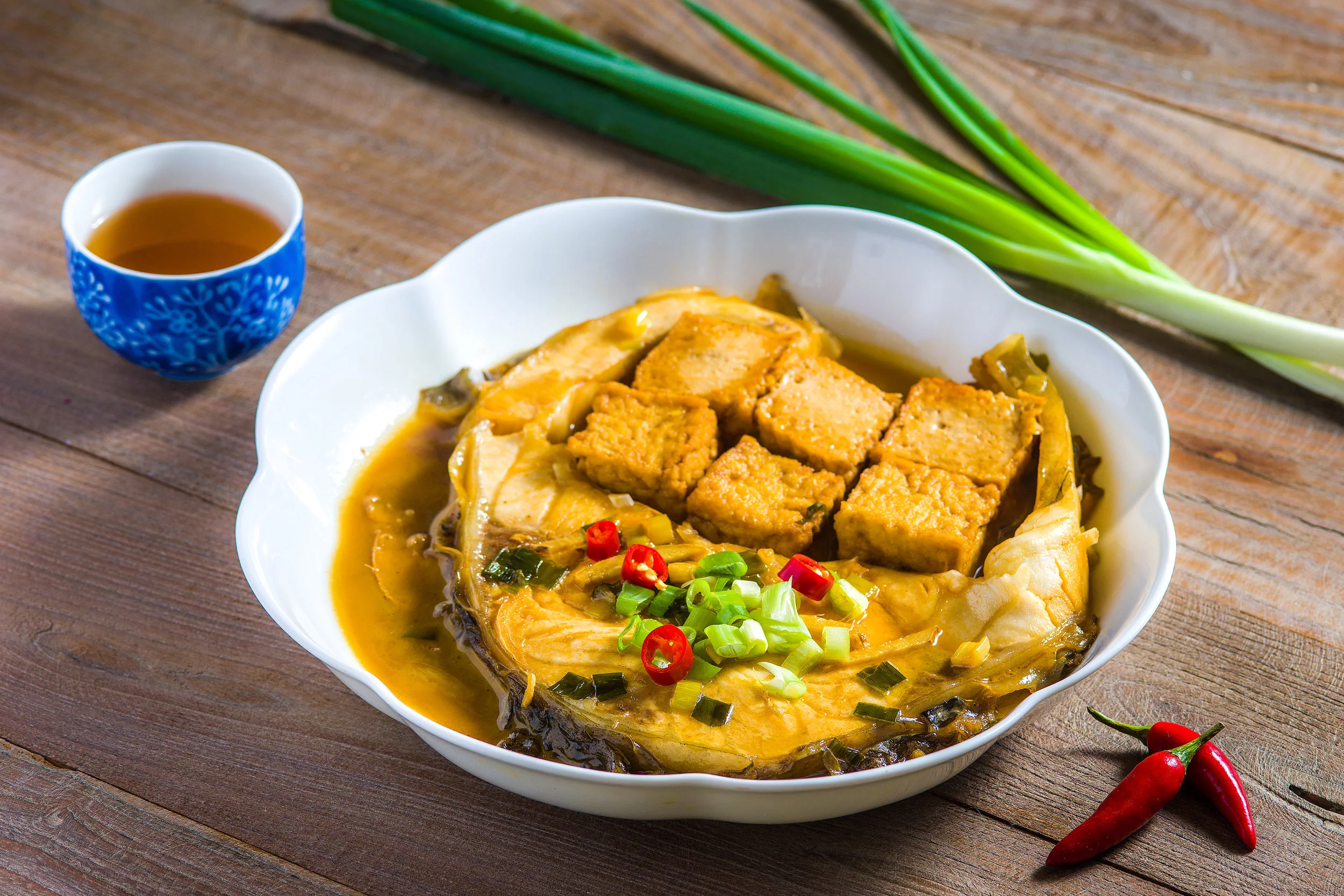 創意美食影像：烏鰡燒豆腐