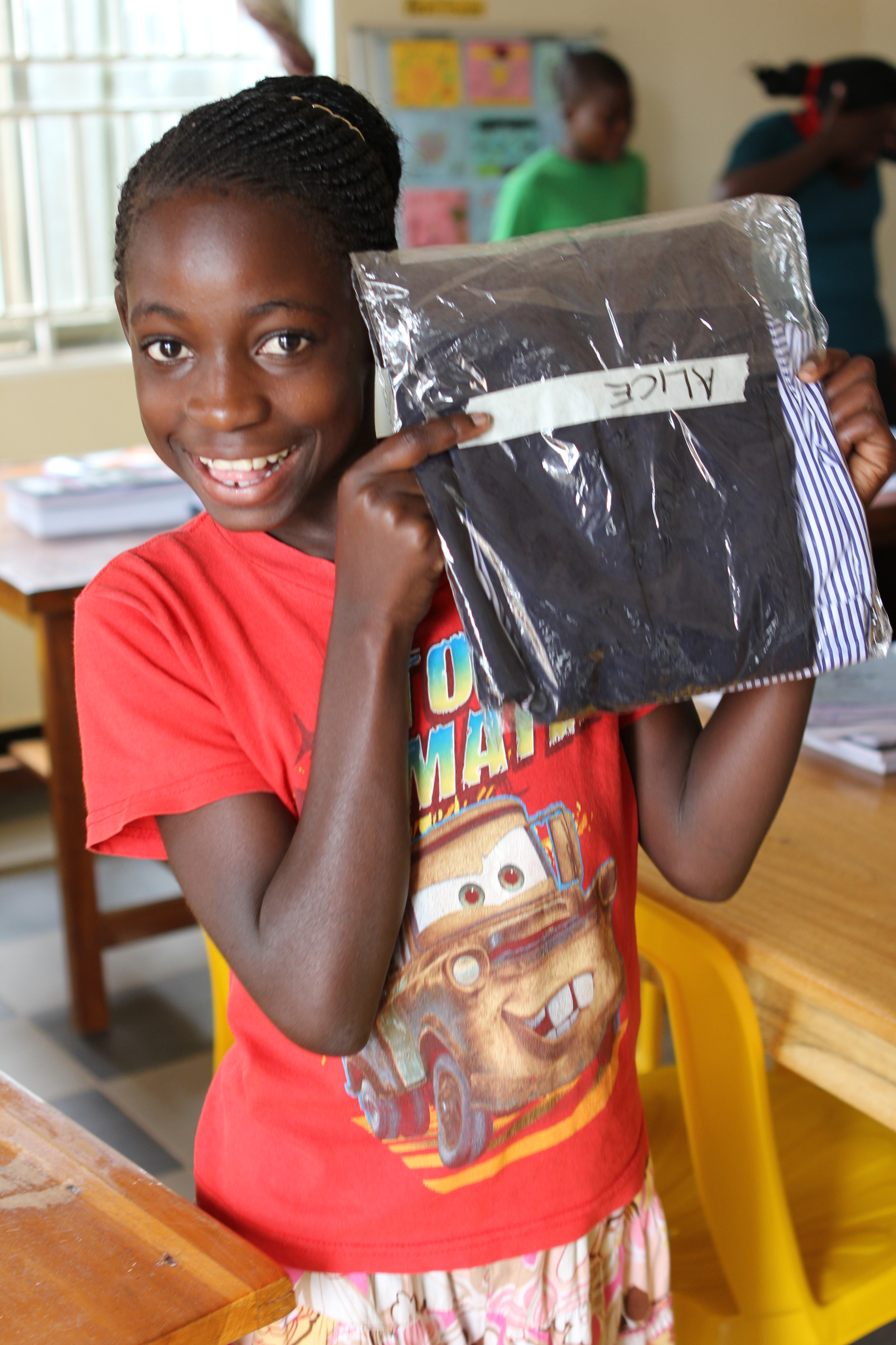 Alice, on the day Cherish High School Students received their uniforms