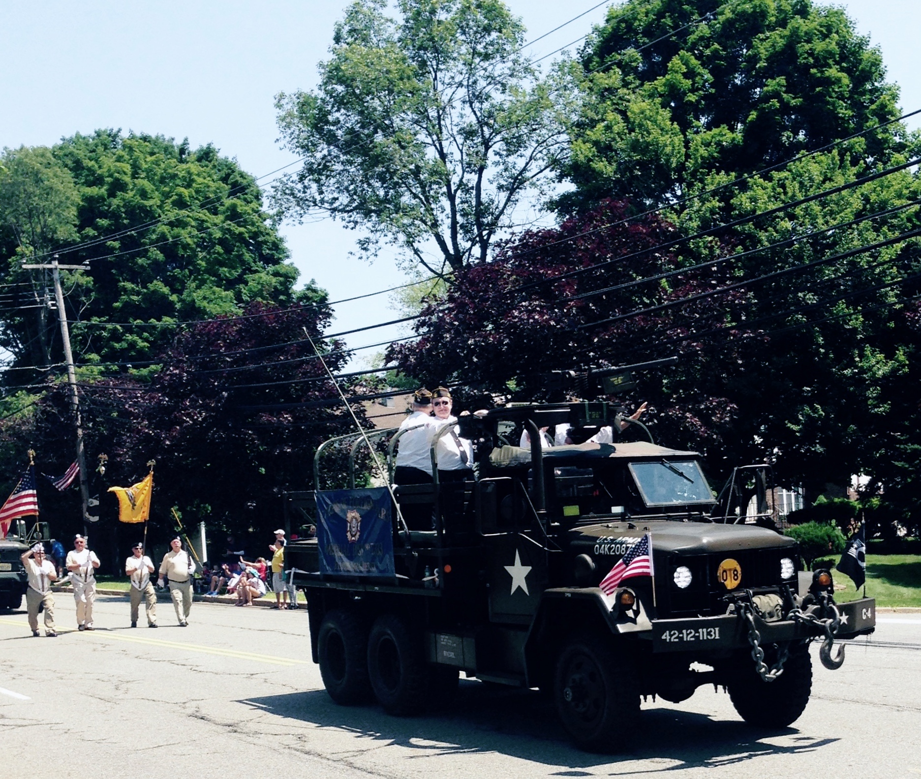 2015 Fourth of July Parade - VFW members Bill, John, Ray and Mario.