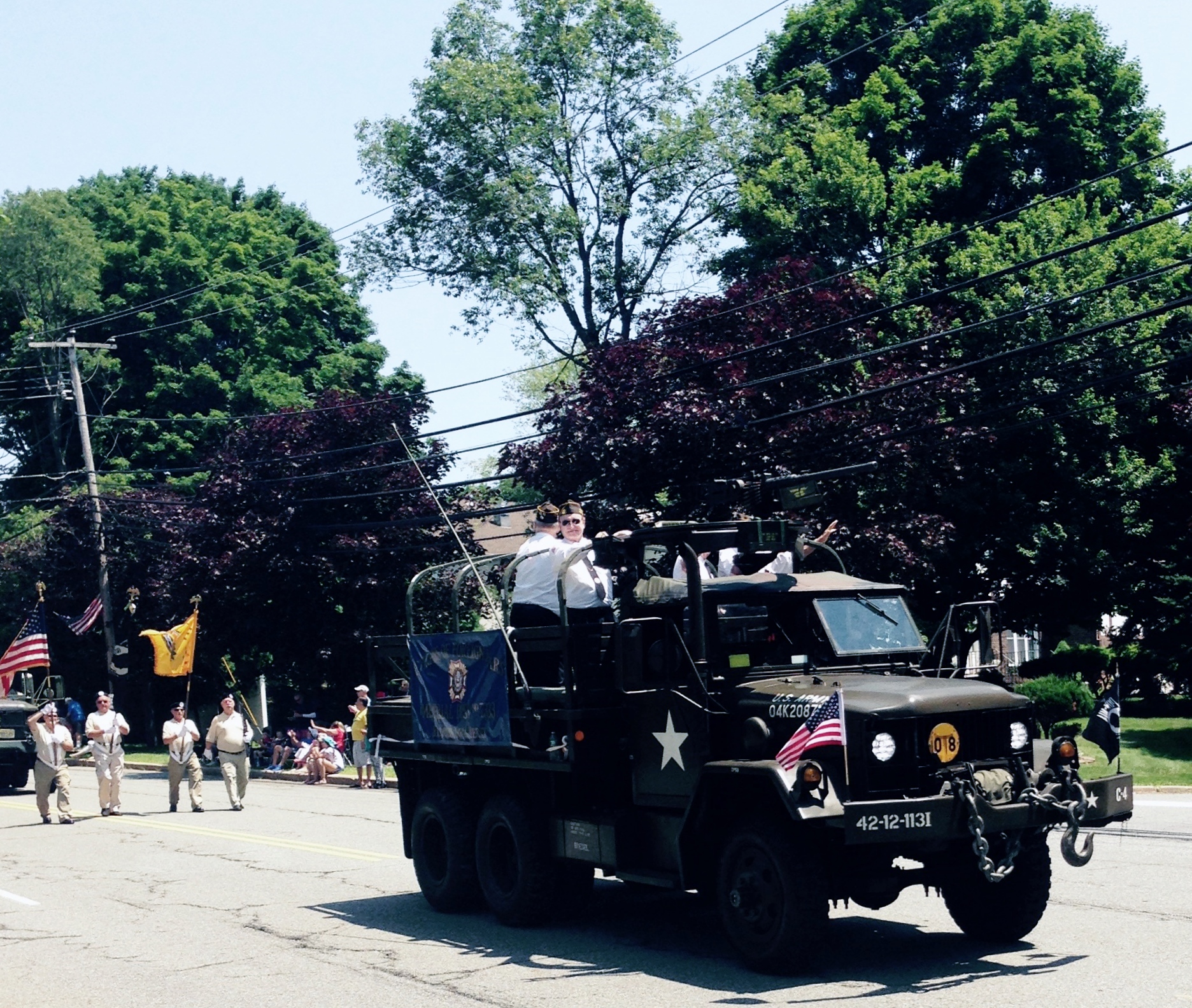  2015 Fourth of July Parade -&nbsp;VFW members Bill, John, Ray and Mario. 