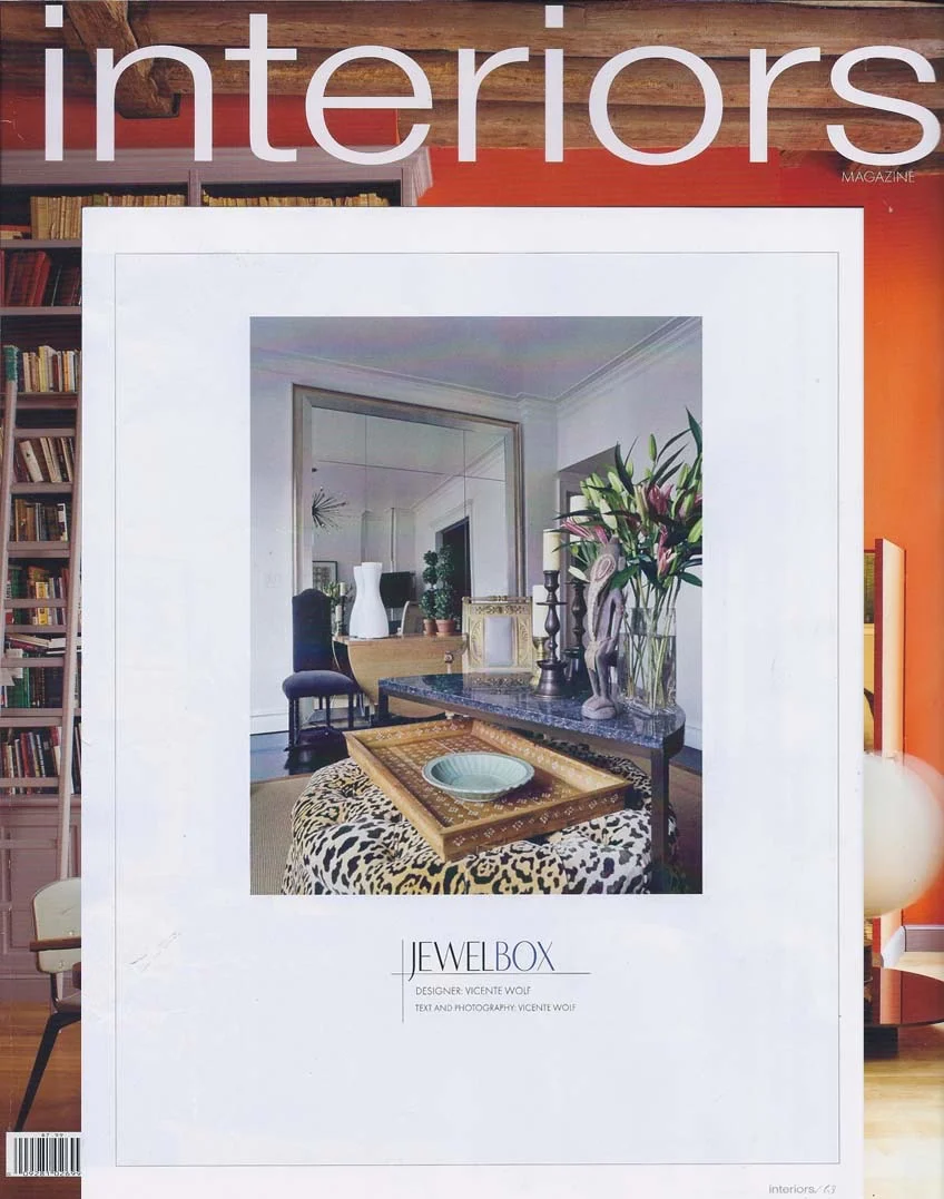 Interiors Magazine feature, Vicente Wolf