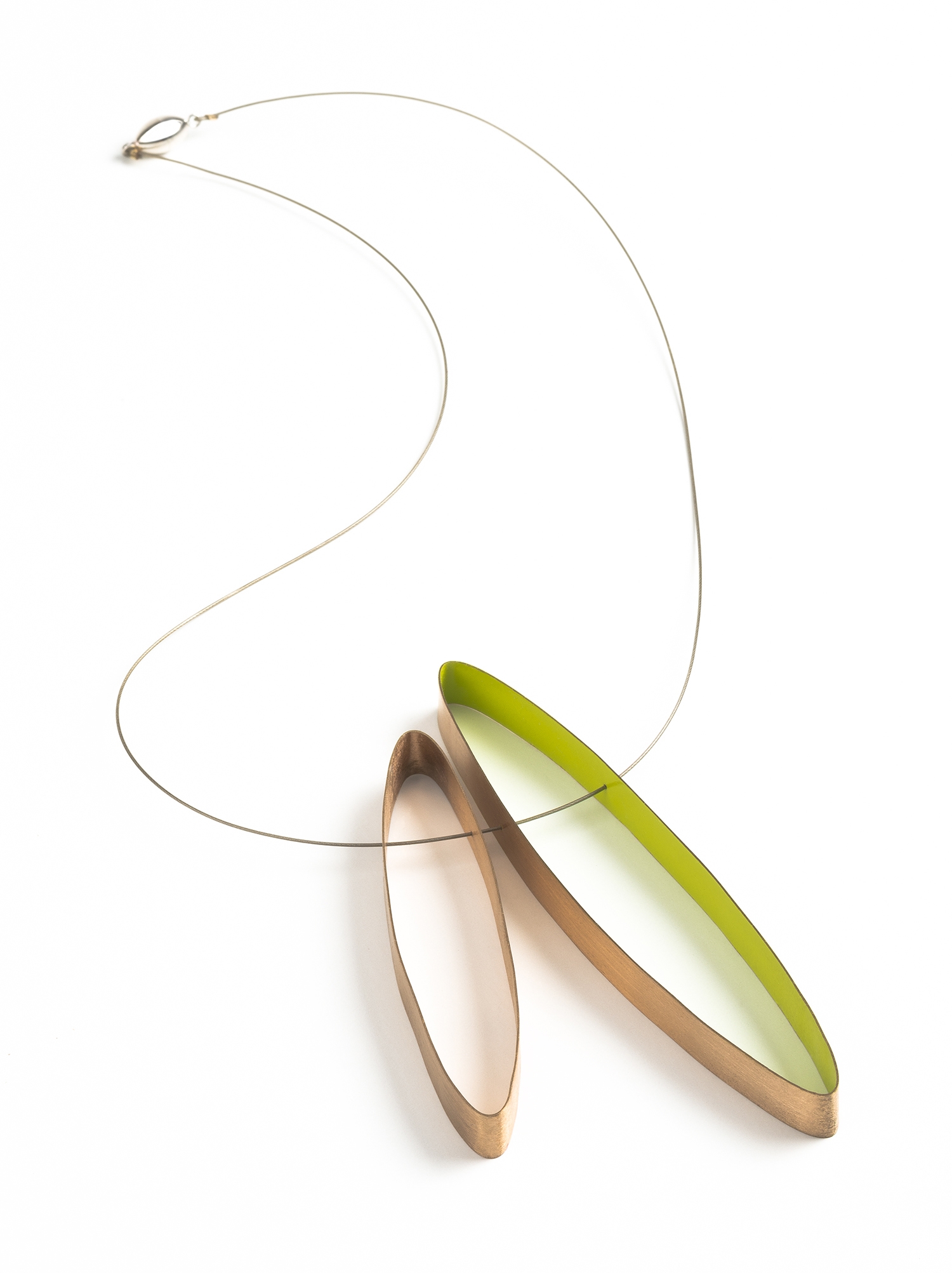 Two Ellipses Pendant - bronze