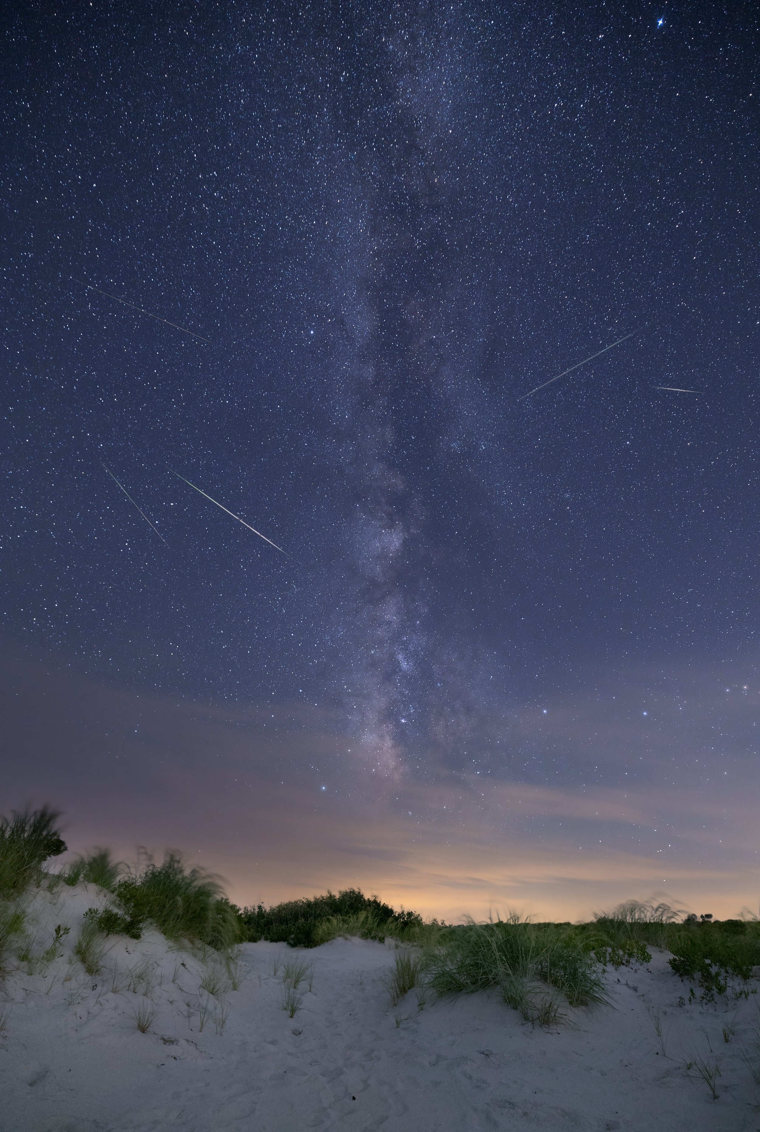 Perseids Over Assateague. Maryland (Aug. 2023)