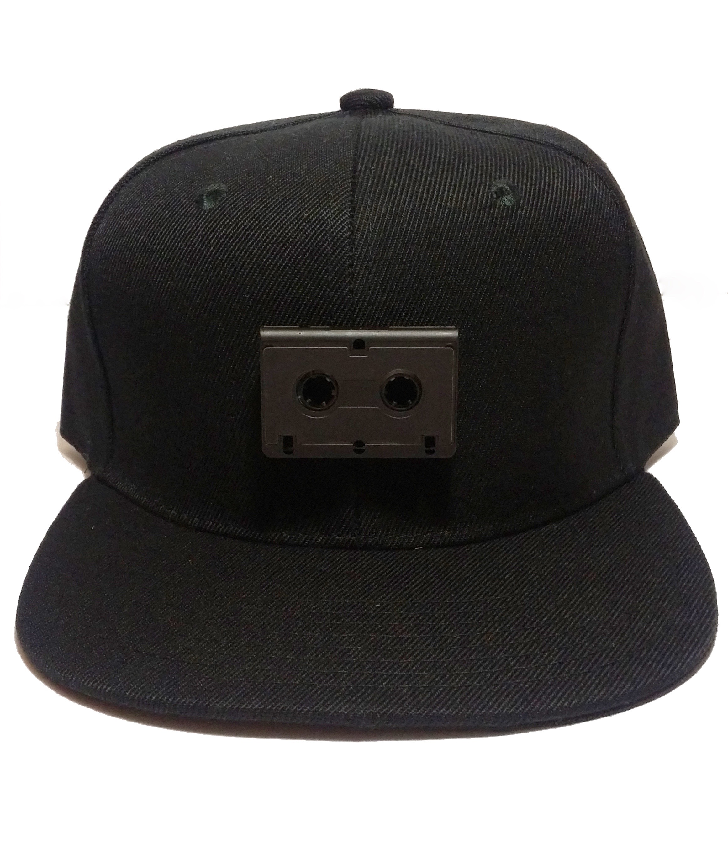 Black on Black Cassette Tape Snapback Hat — Stereotype Co I Don