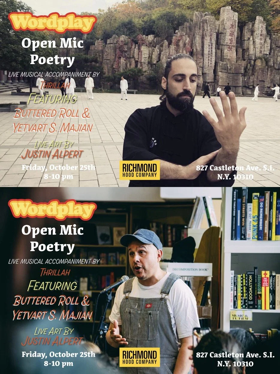 Wordplay October Recap feat Buttered Roll, Yetvart S. Majian, Justin Alpert, St. Thrillah and more