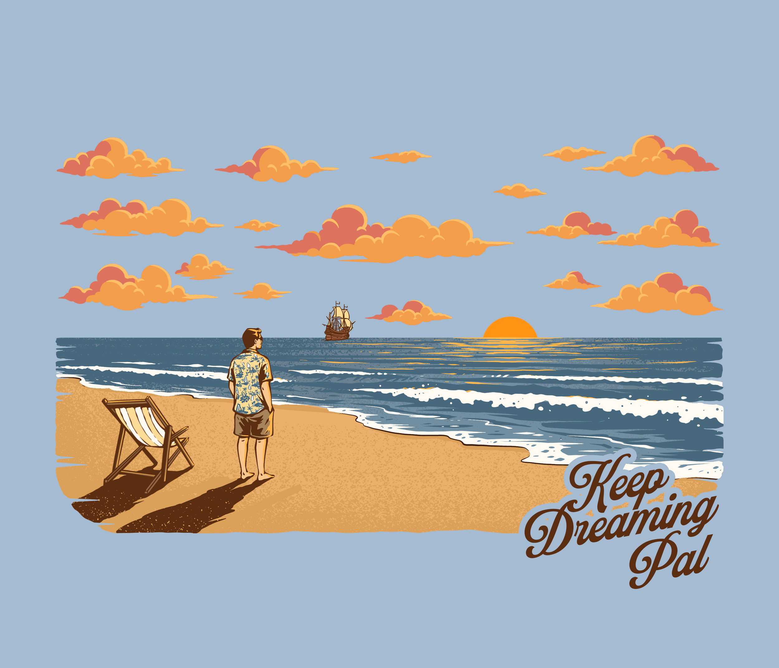 Behind the Sam Alkhatib 'Keep Dreamin Pal' Shirt