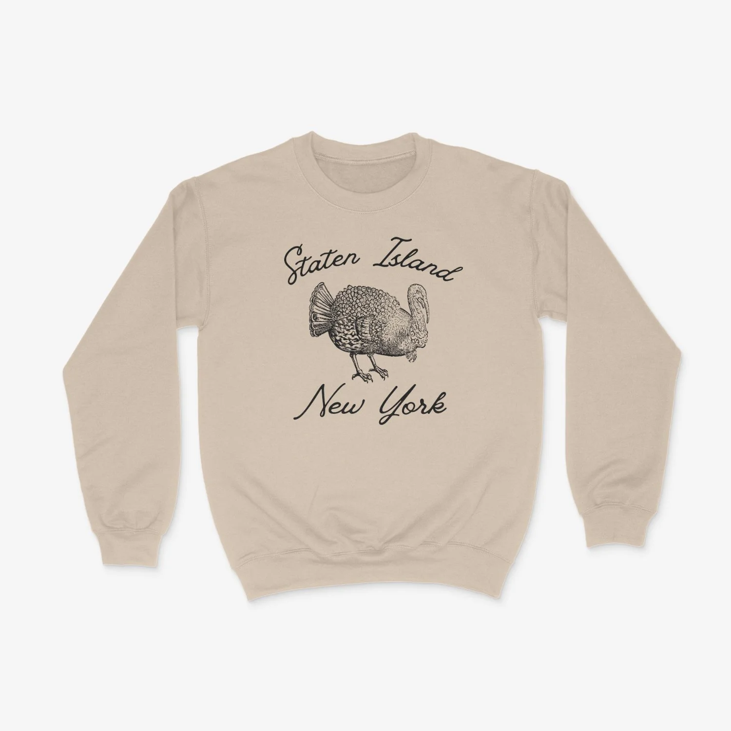 Turkey Island, Staten Island Crewneck Sweatshirt [Sand/Ash Grey]
